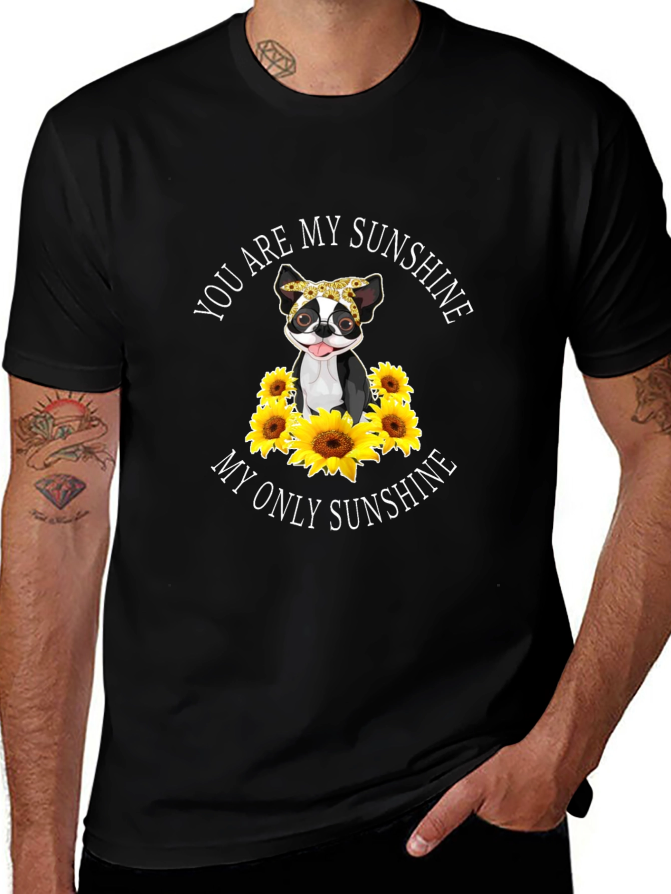 You Are My Sunshine Dog Sunflower T-Shirt