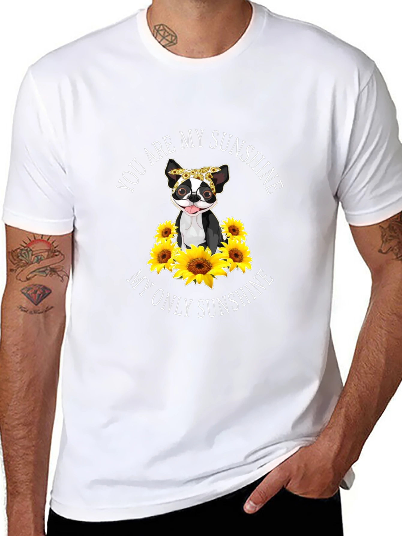 You Are My Sunshine Dog Sunflower T-Shirt