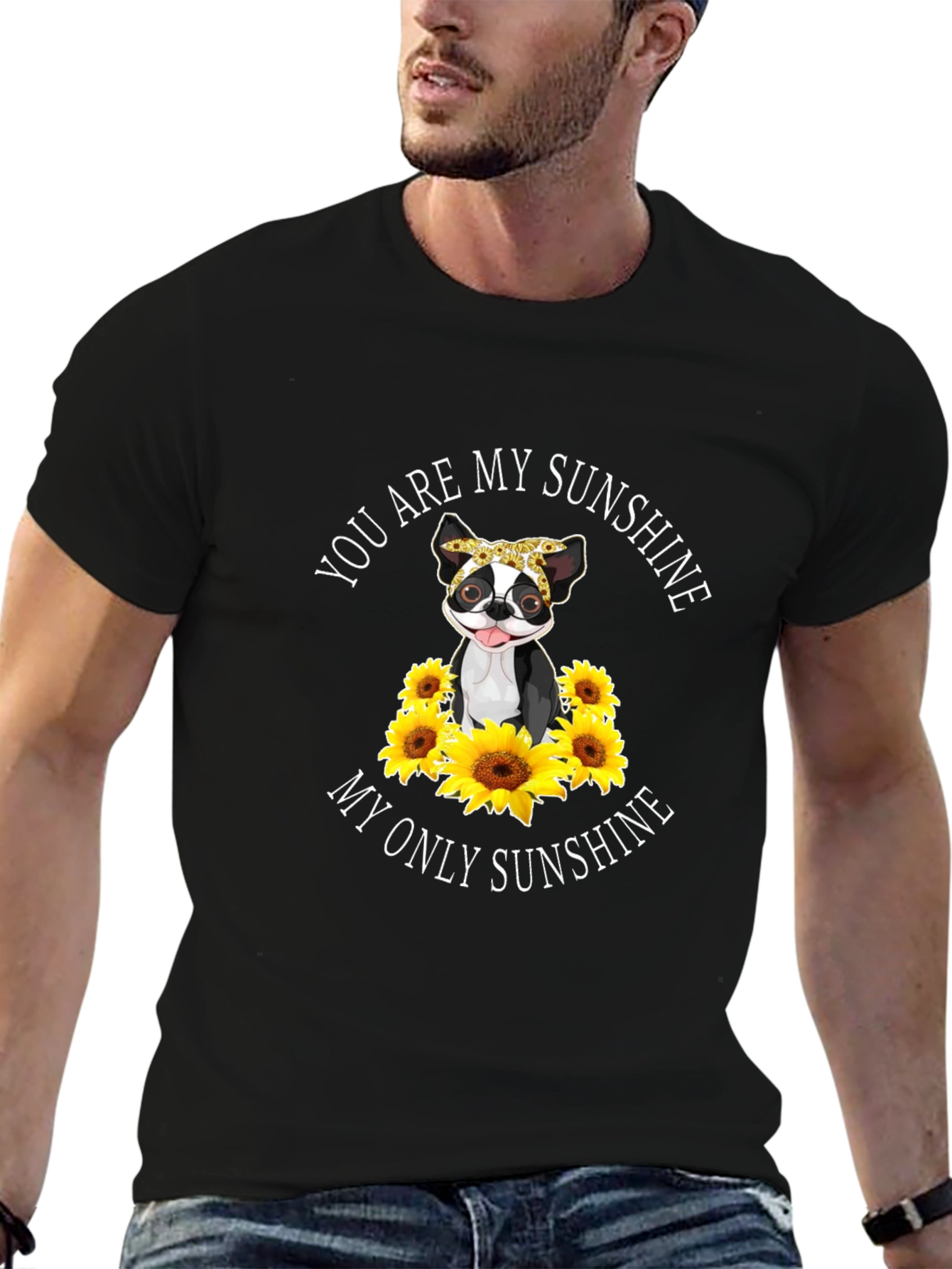 You Are My Sunshine Dog Sunflower T-Shirt