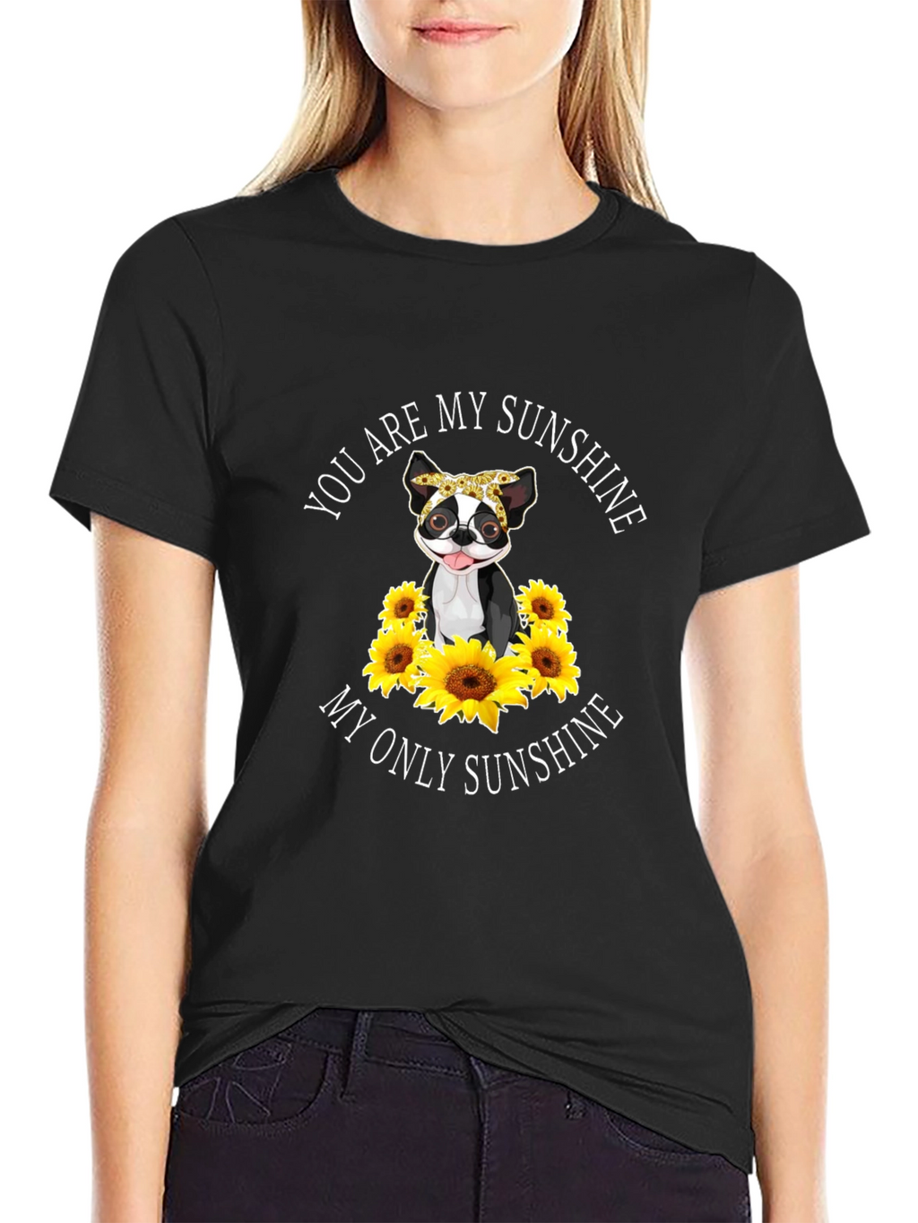 You Are My Sunshine Dog Sunflower T-Shirt