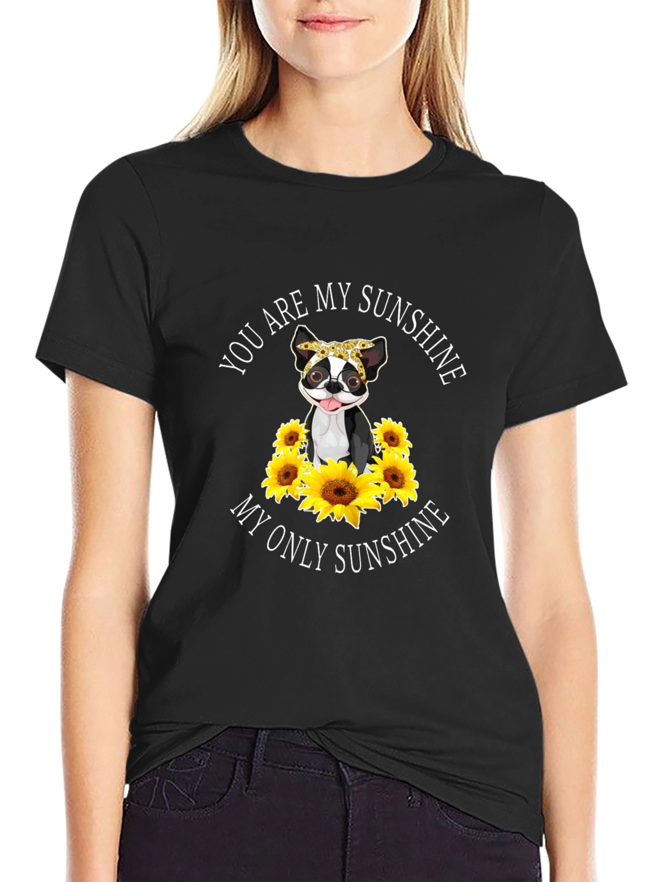 You Are My Sunshine Dog Sunflower T-Shirt