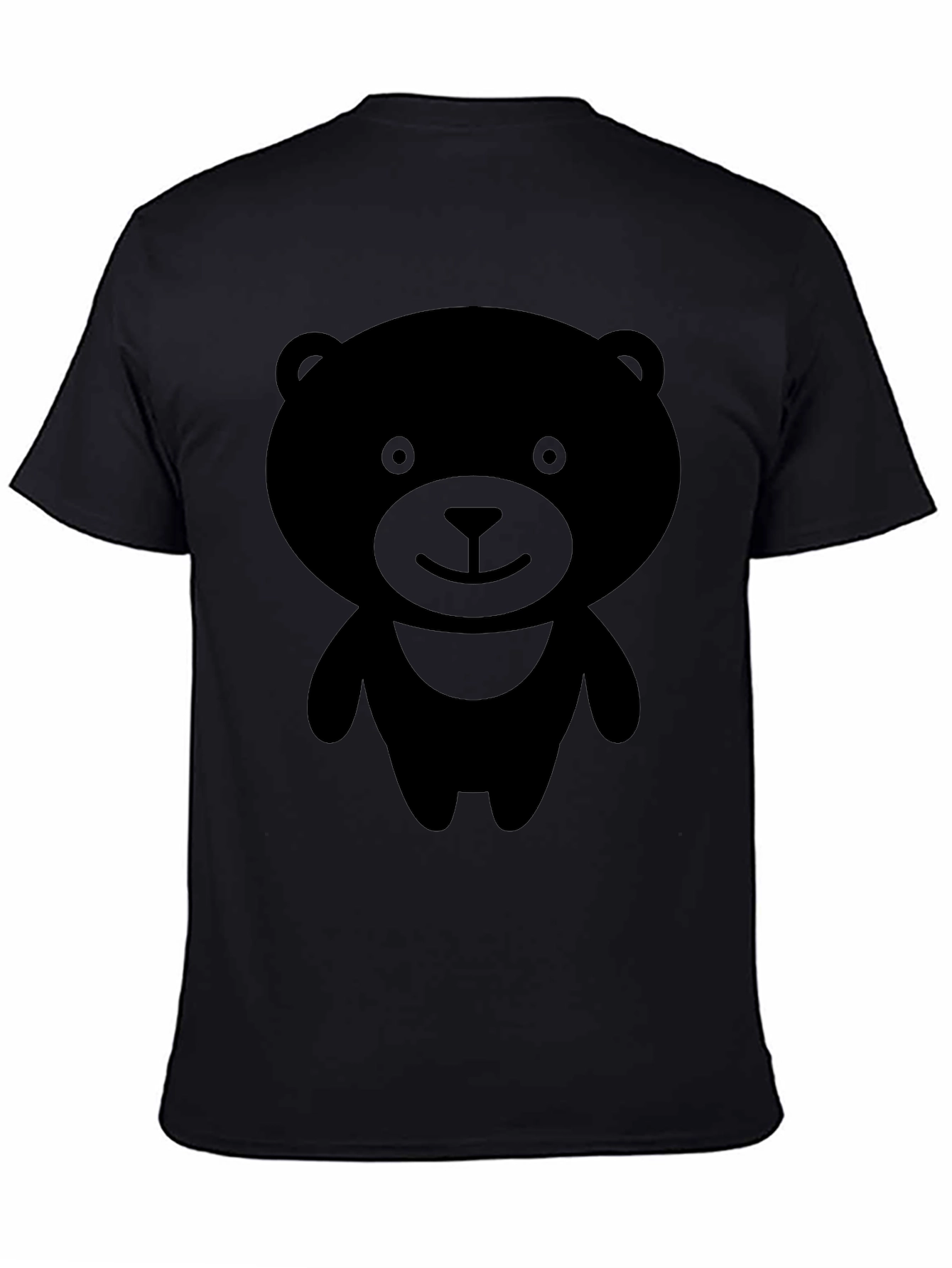 Black Bear Graphic T-Shirt - Cute Cartoon Design
