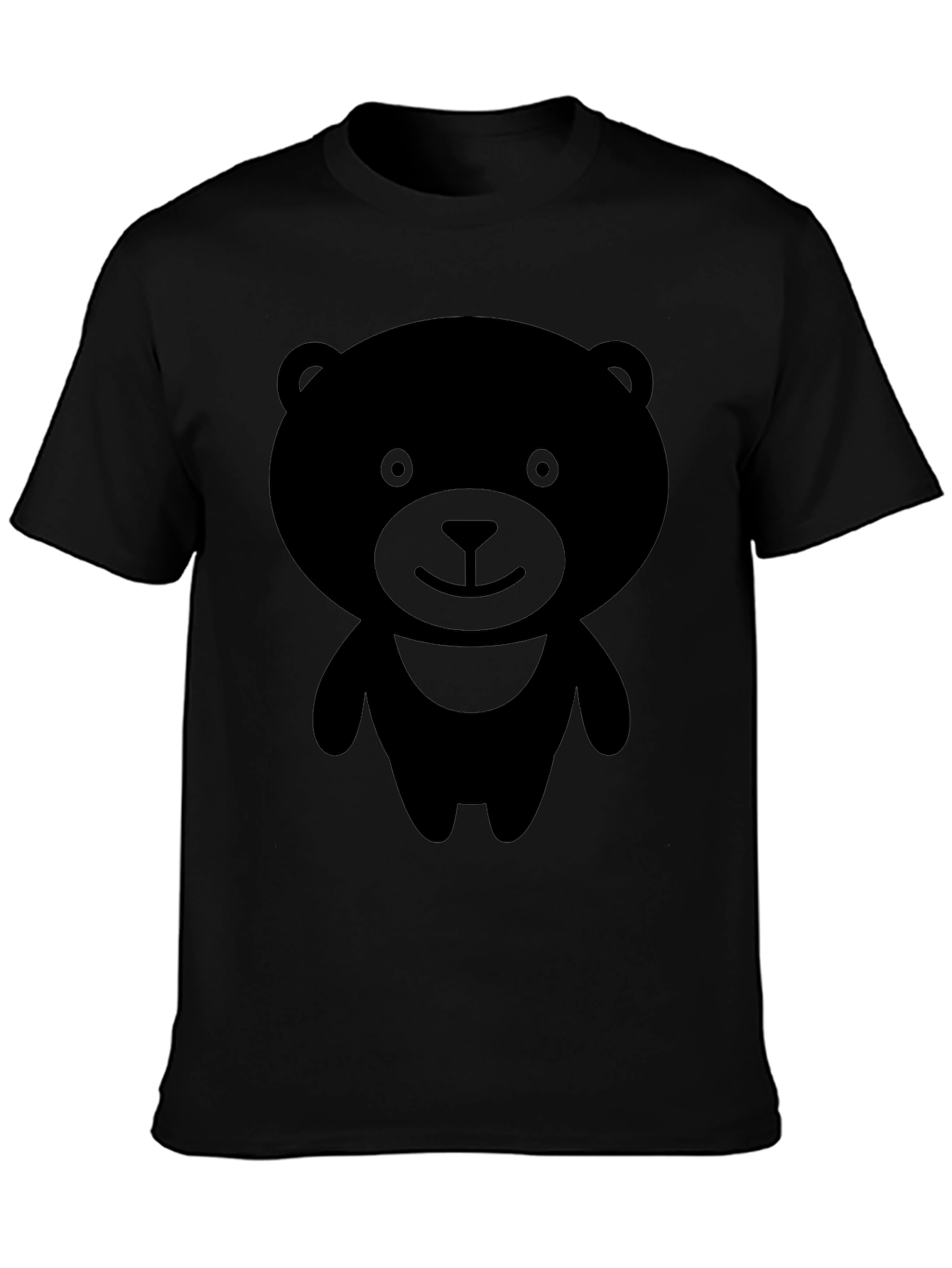 Black Bear Graphic T-Shirt - Cute Cartoon Design