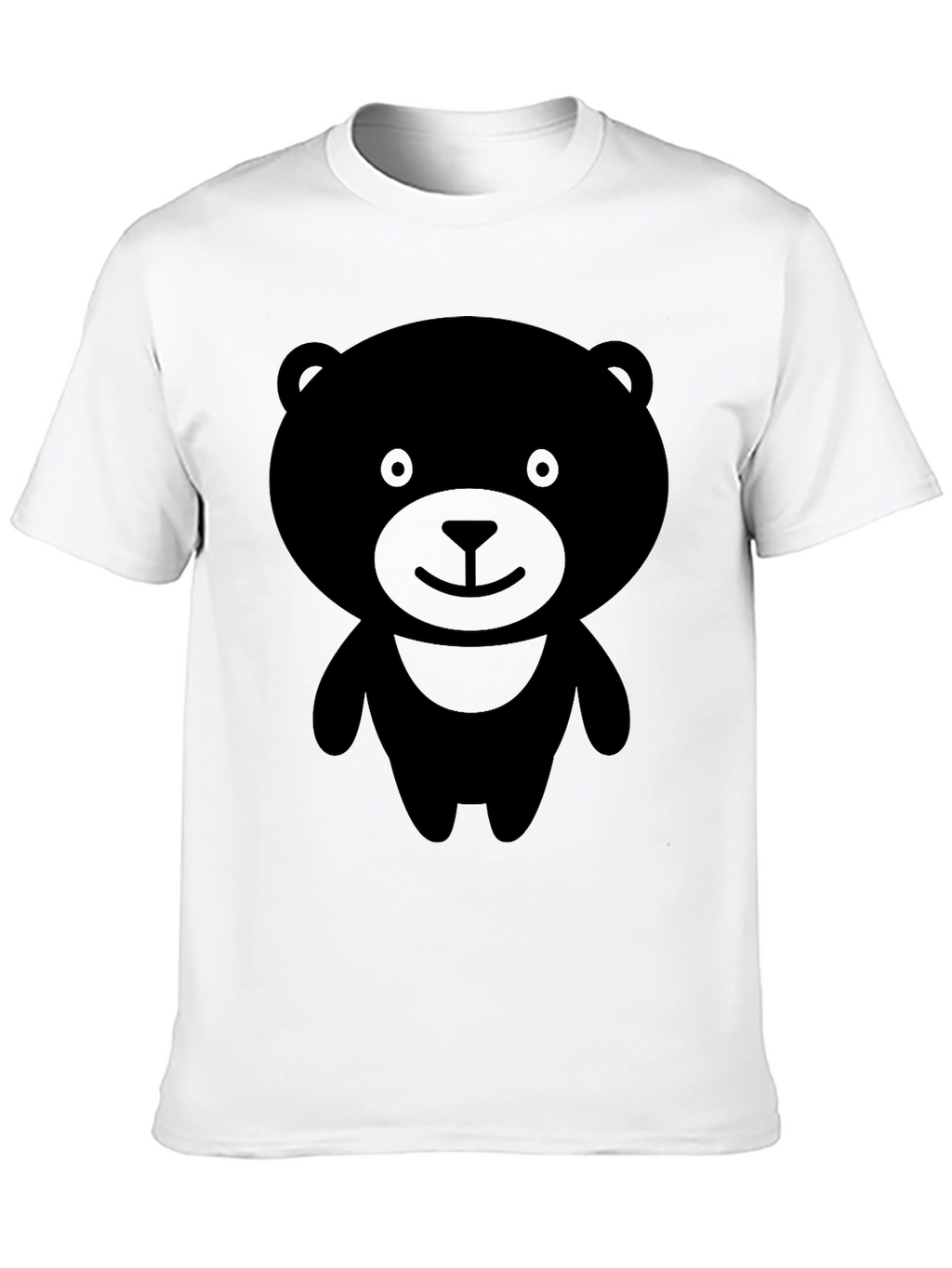 Black Bear Graphic T-Shirt - Cute Cartoon Design