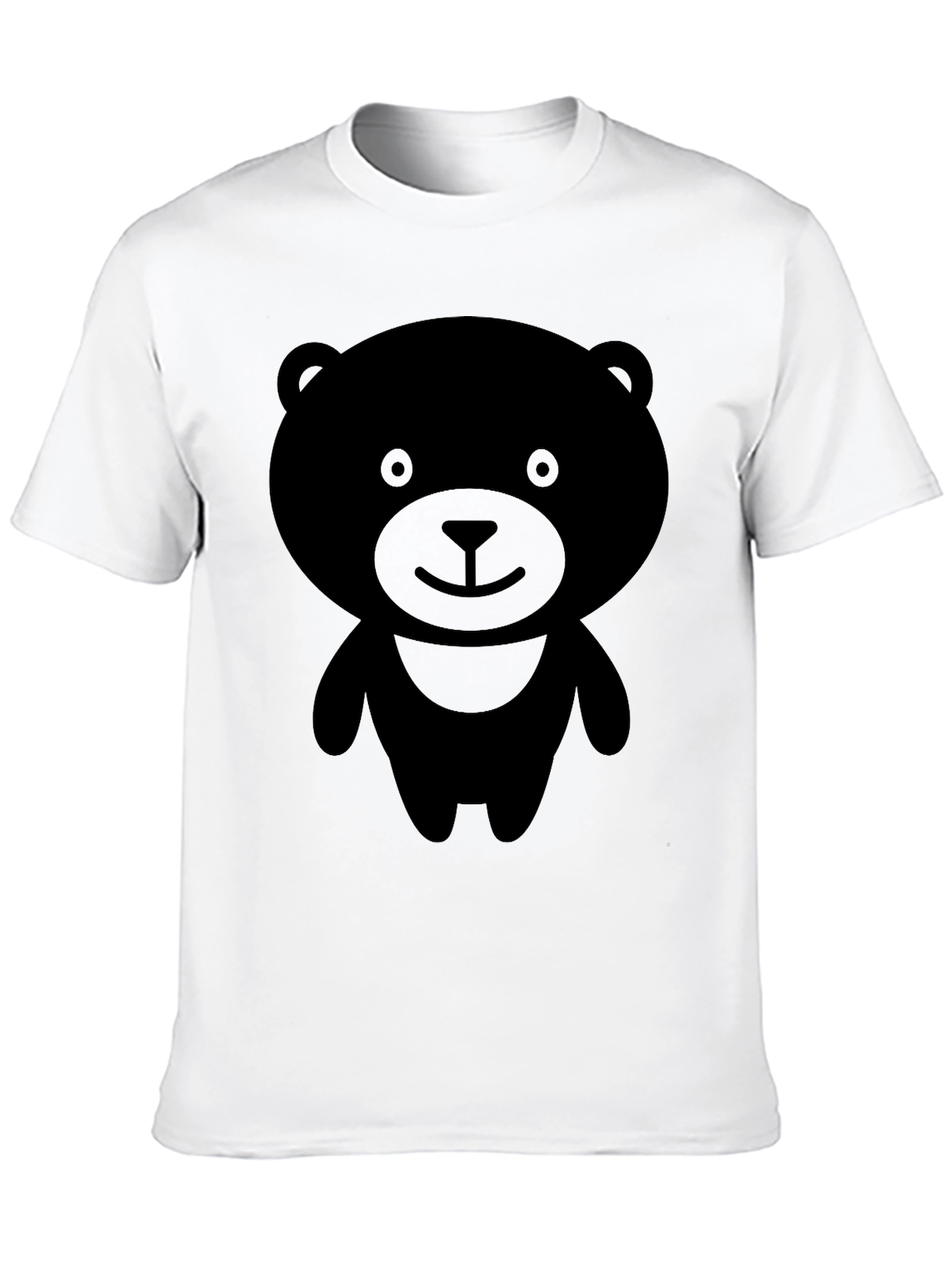 Black Bear Graphic T-Shirt - Cute Cartoon Design
