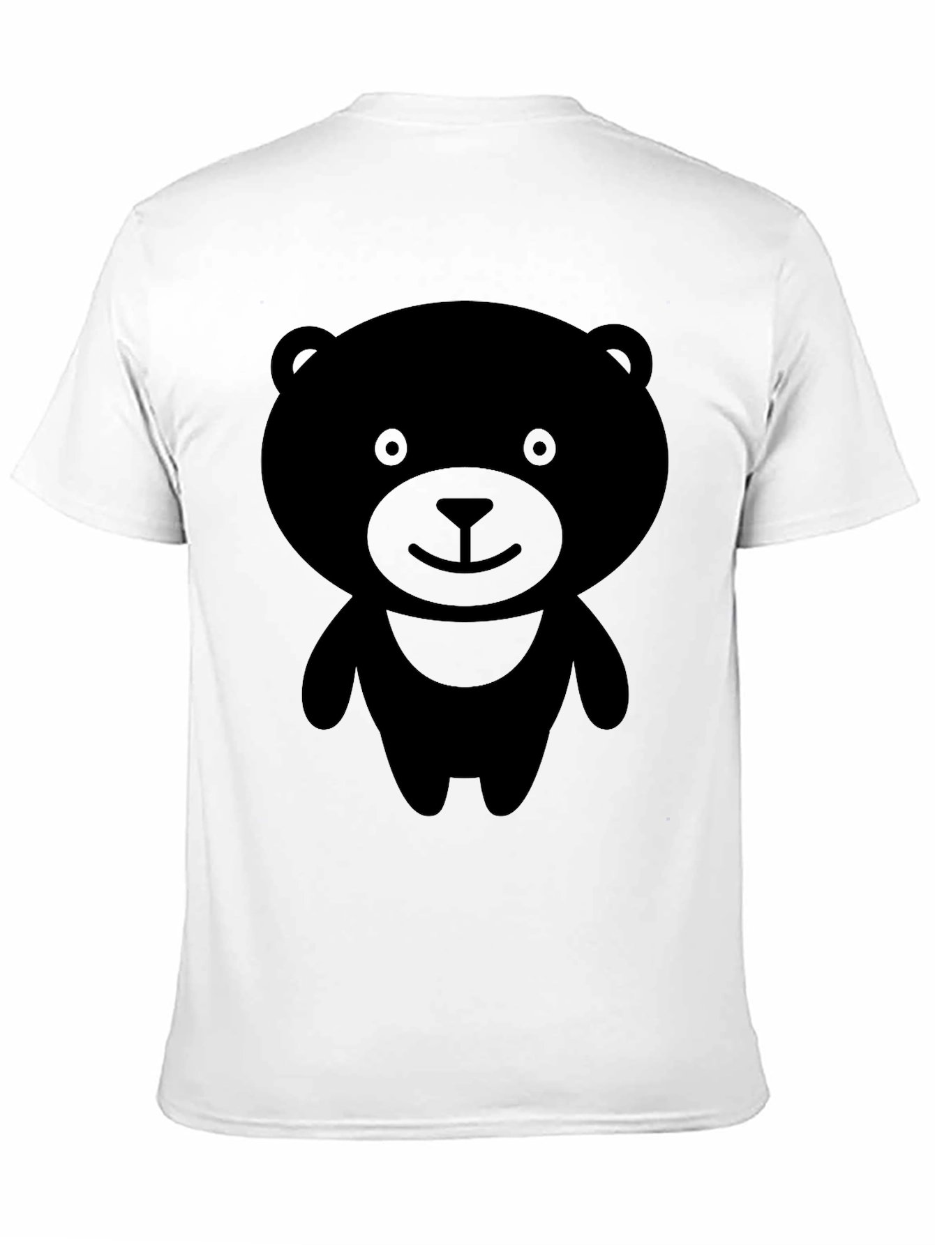 Black Bear Graphic T-Shirt - Cute Cartoon Design
