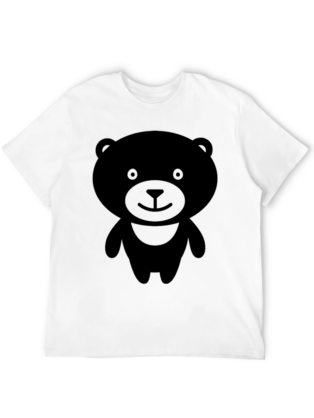 Black Bear Graphic T-Shirt - Cute Cartoon Design