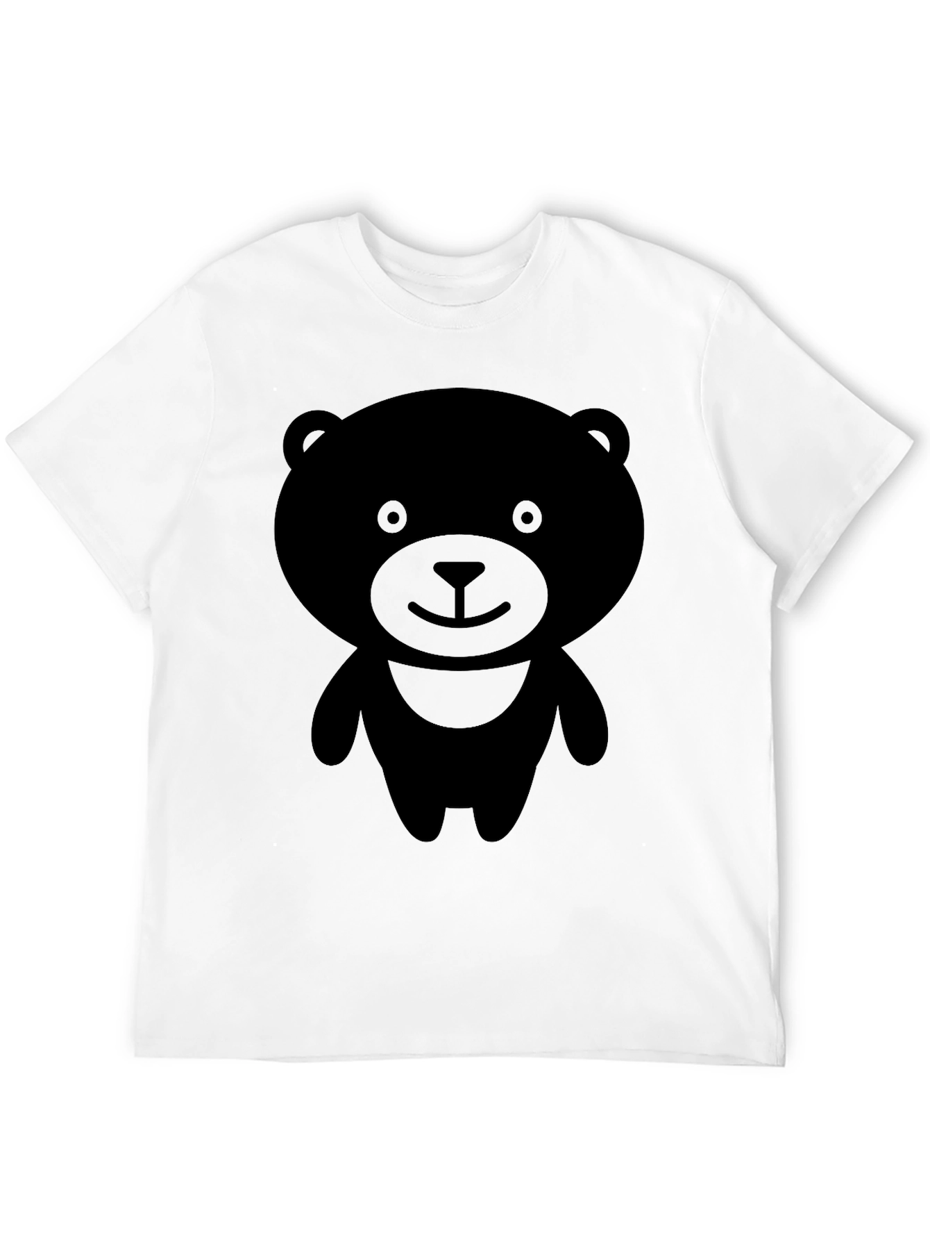 Black Bear Graphic T-Shirt - Cute Cartoon Design
