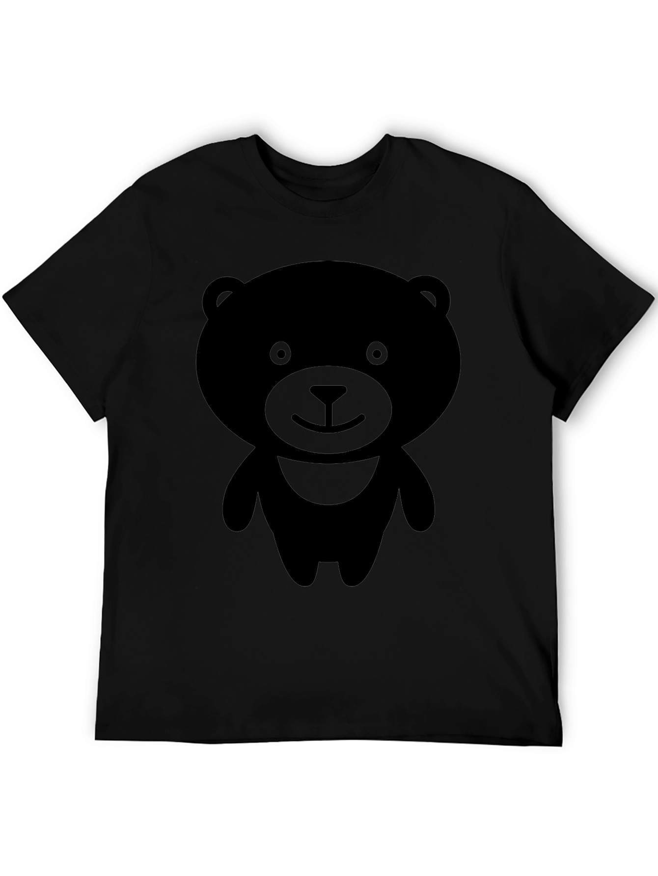 Black Bear Graphic T-Shirt - Cute Cartoon Design
