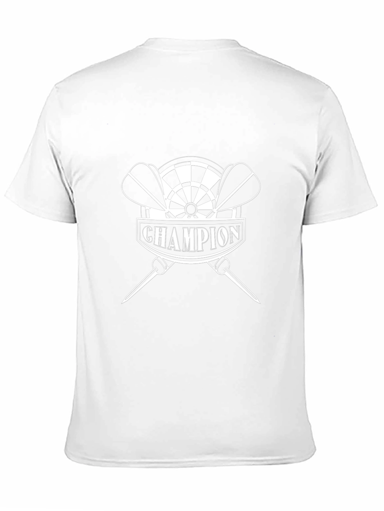 Champion Dart T-Shirt - Black Stylish Dartboard Design
