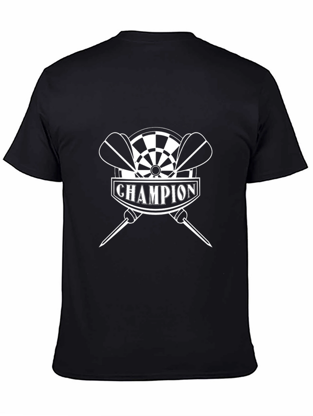 Champion Dart T-Shirt - Black Stylish Dartboard Design