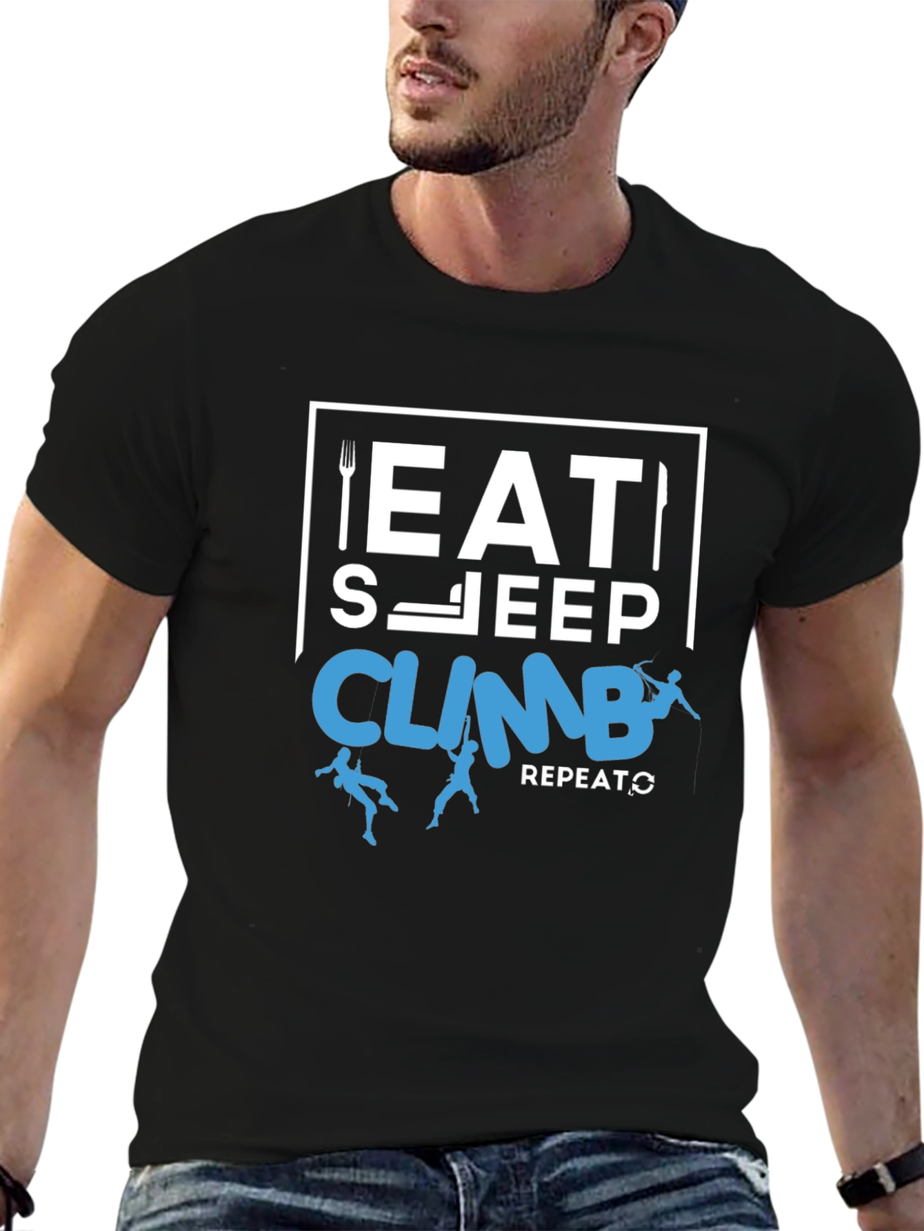Eat Sleep Climb Repeat T-Shirt - Climbing Tee