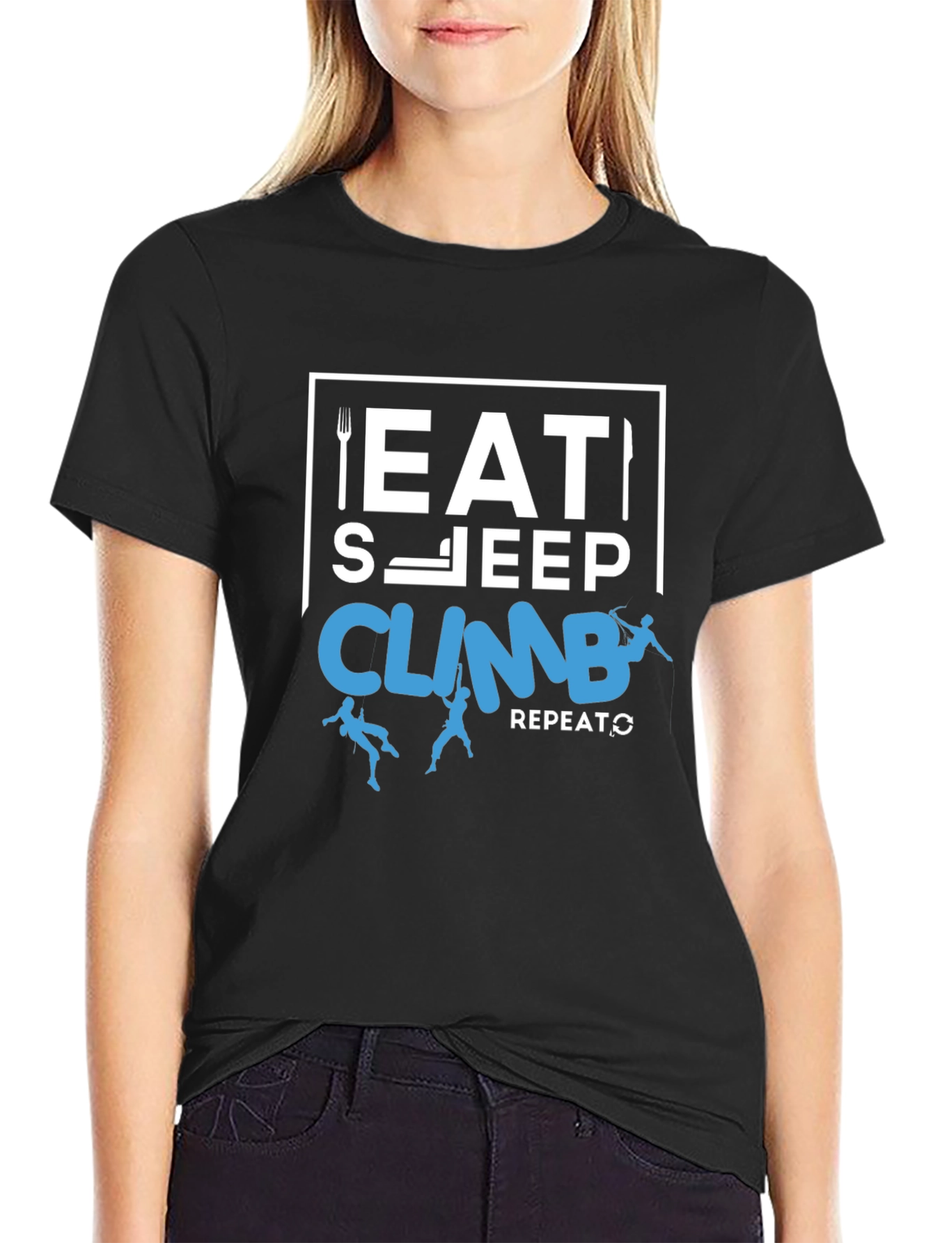 Eat Sleep Climb Repeat T-Shirt - Climbing Tee