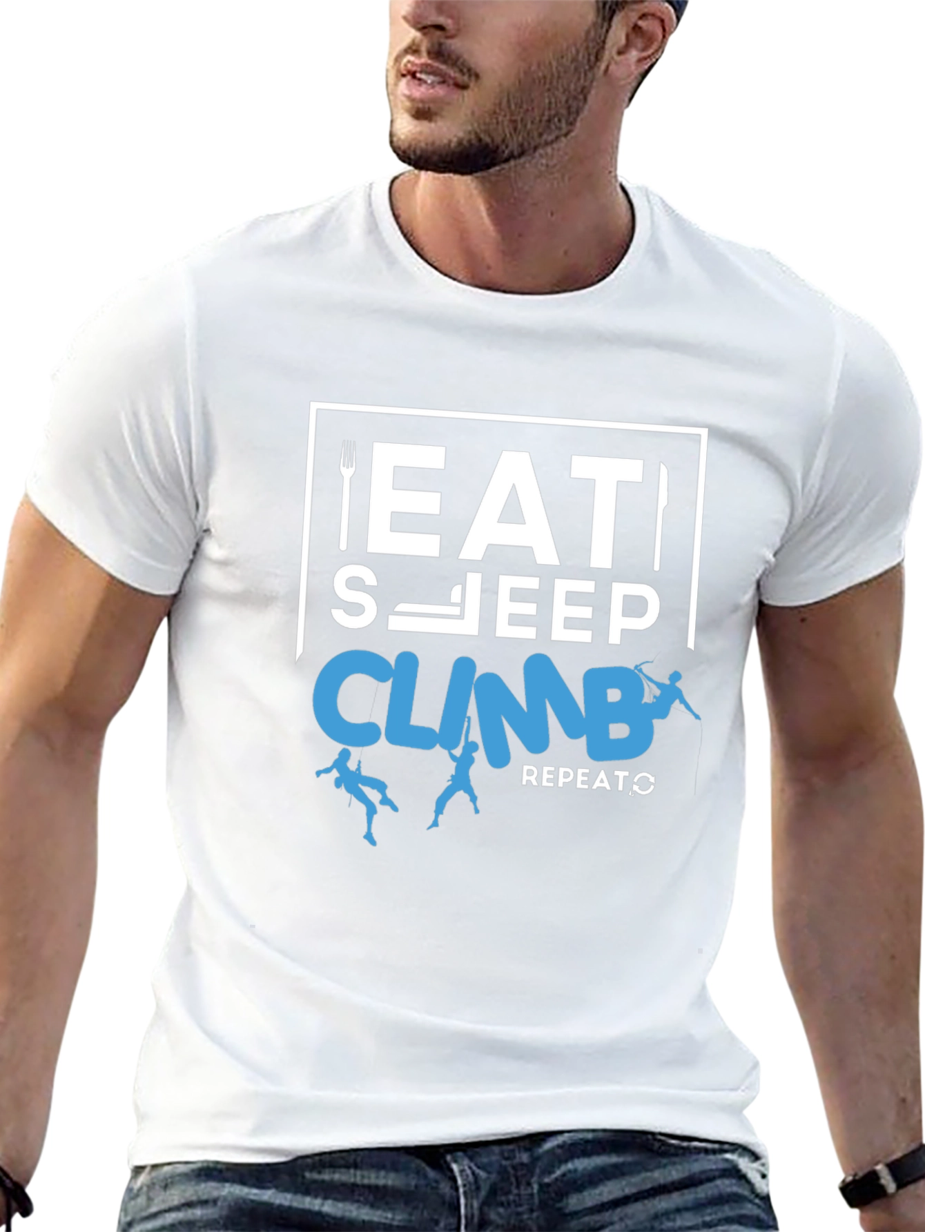 Eat Sleep Climb Repeat T-Shirt - Climbing Tee