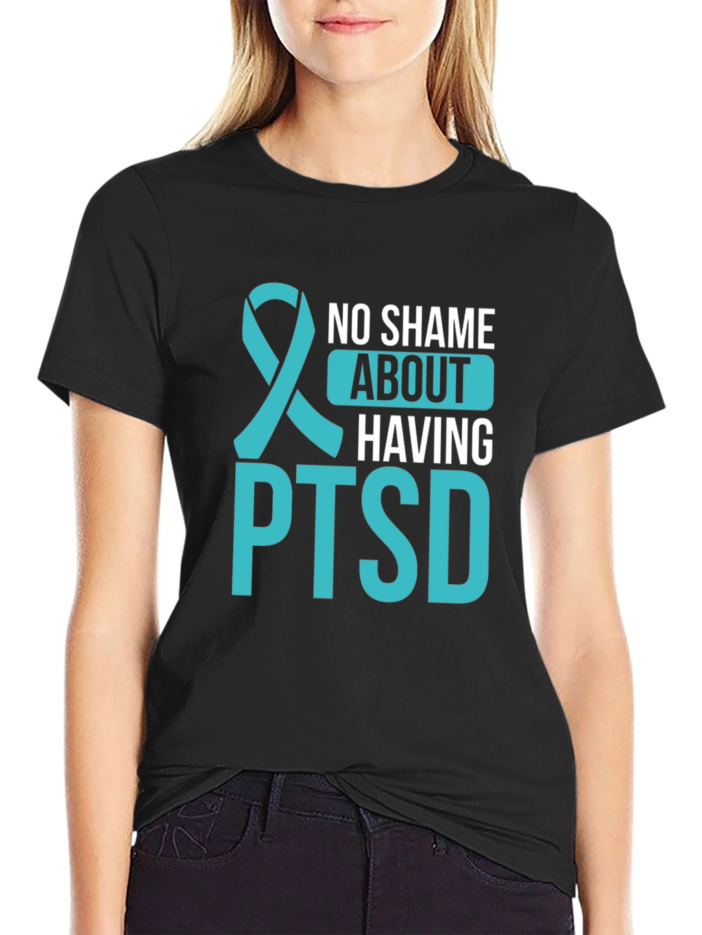 No Shame About Having PTSD Awareness Ribbon T-Shirt