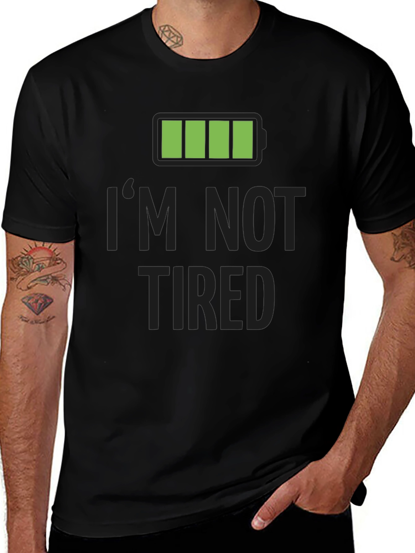 Full Battery Im Not Tired T-Shirt