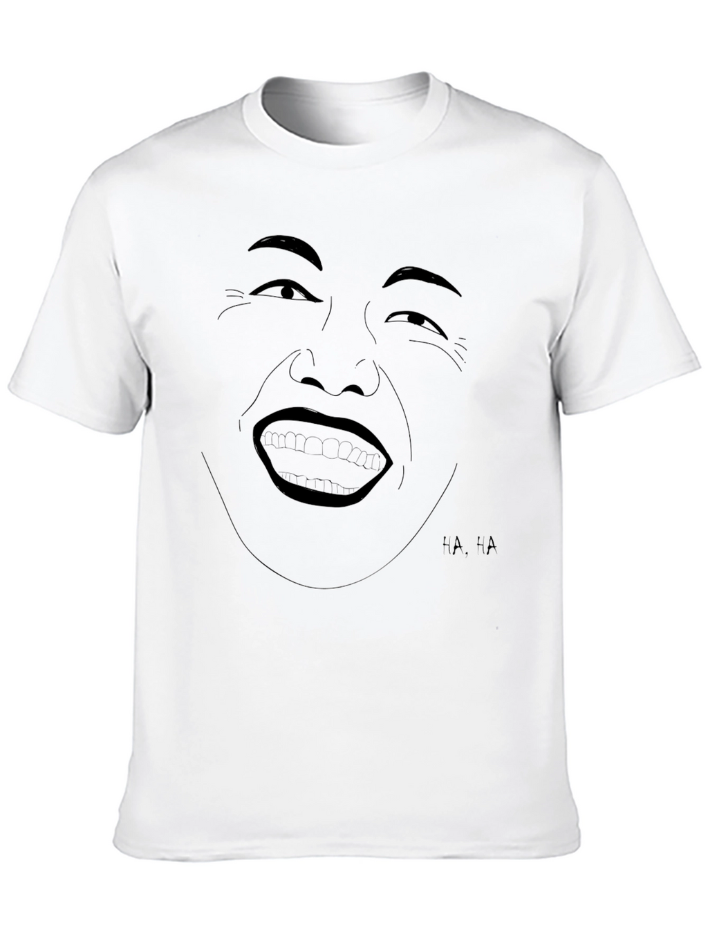 Laughing Face Graphic Tee - Unisex Black T-Shirt