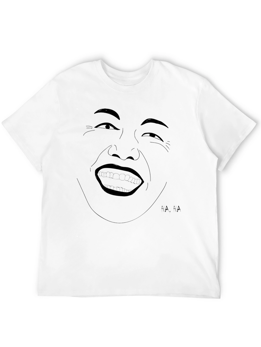 Laughing Face Graphic Tee - Unisex Black T-Shirt