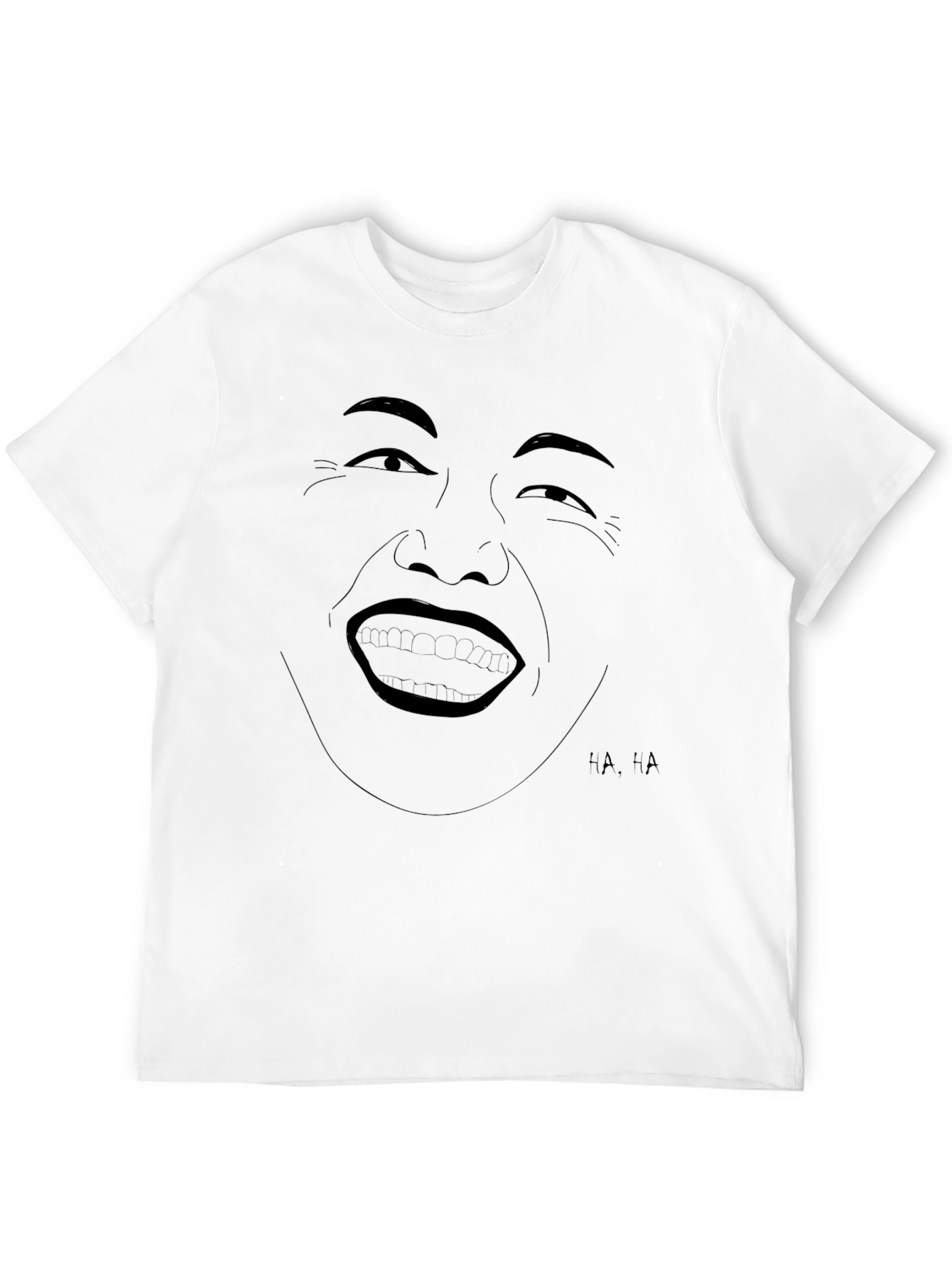Laughing Face Graphic Tee - Unisex Black T-Shirt