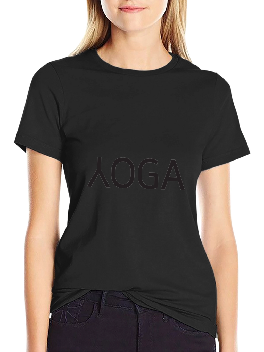 Yoga Black T-Shirt - Relaxed Fit Soft Fabric