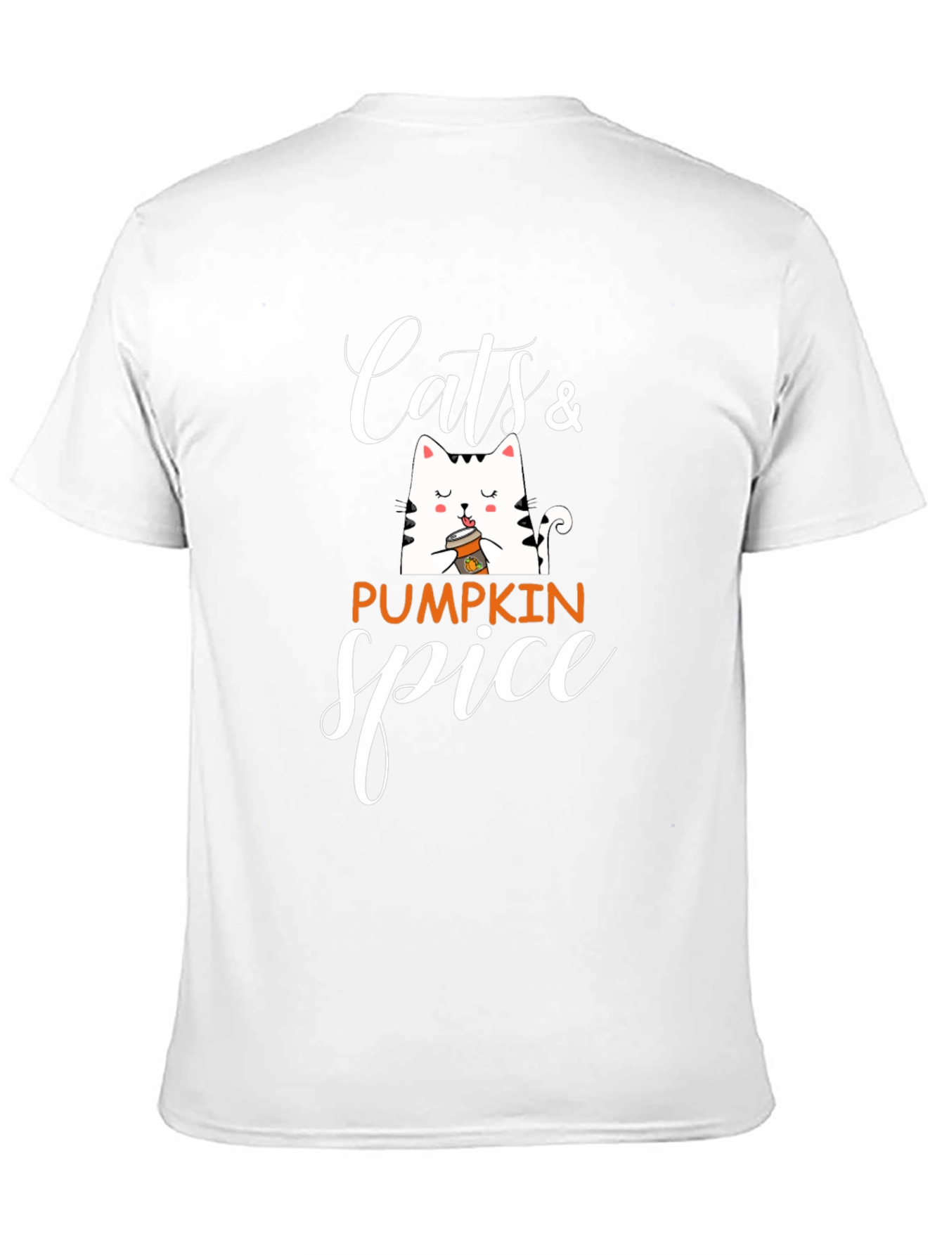 Cats & Pumpkin Spice Black Graphic T-Shirt
