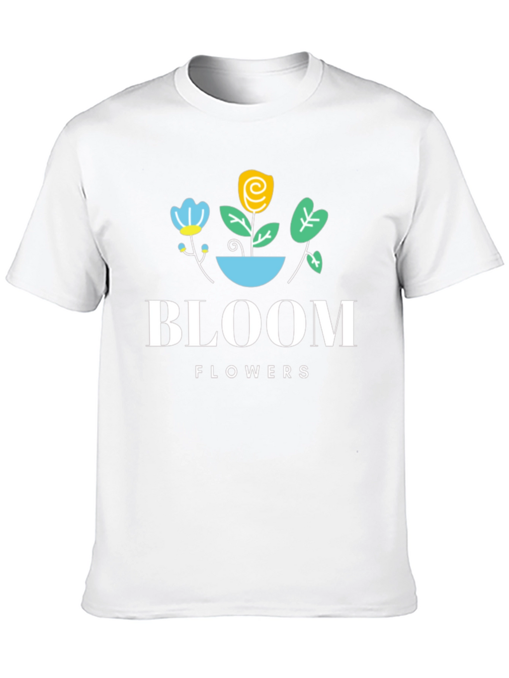 Bloom Flowers Black Graphic Tee