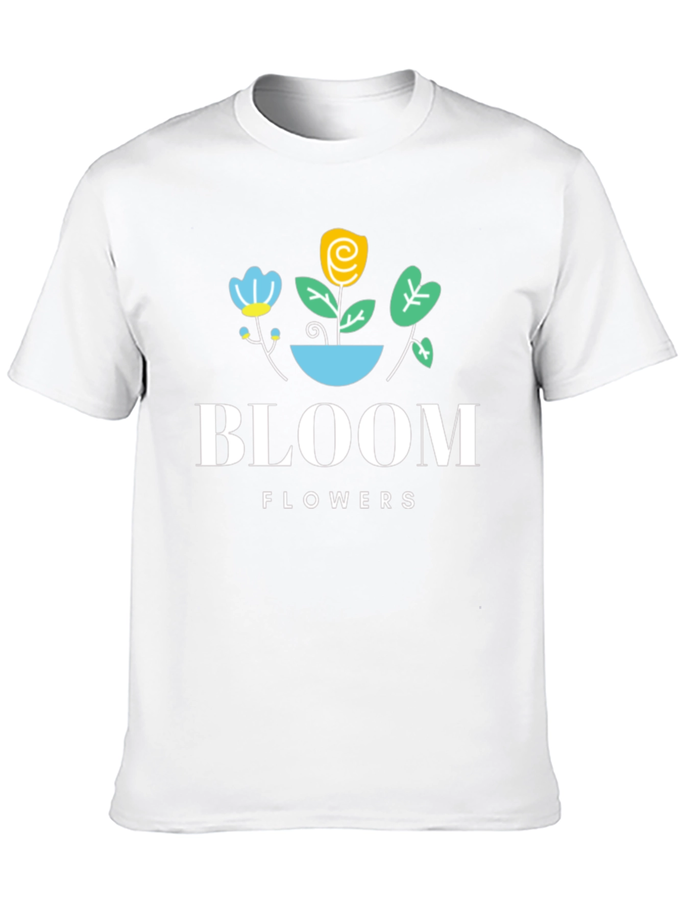 Bloom Flowers Black Graphic Tee