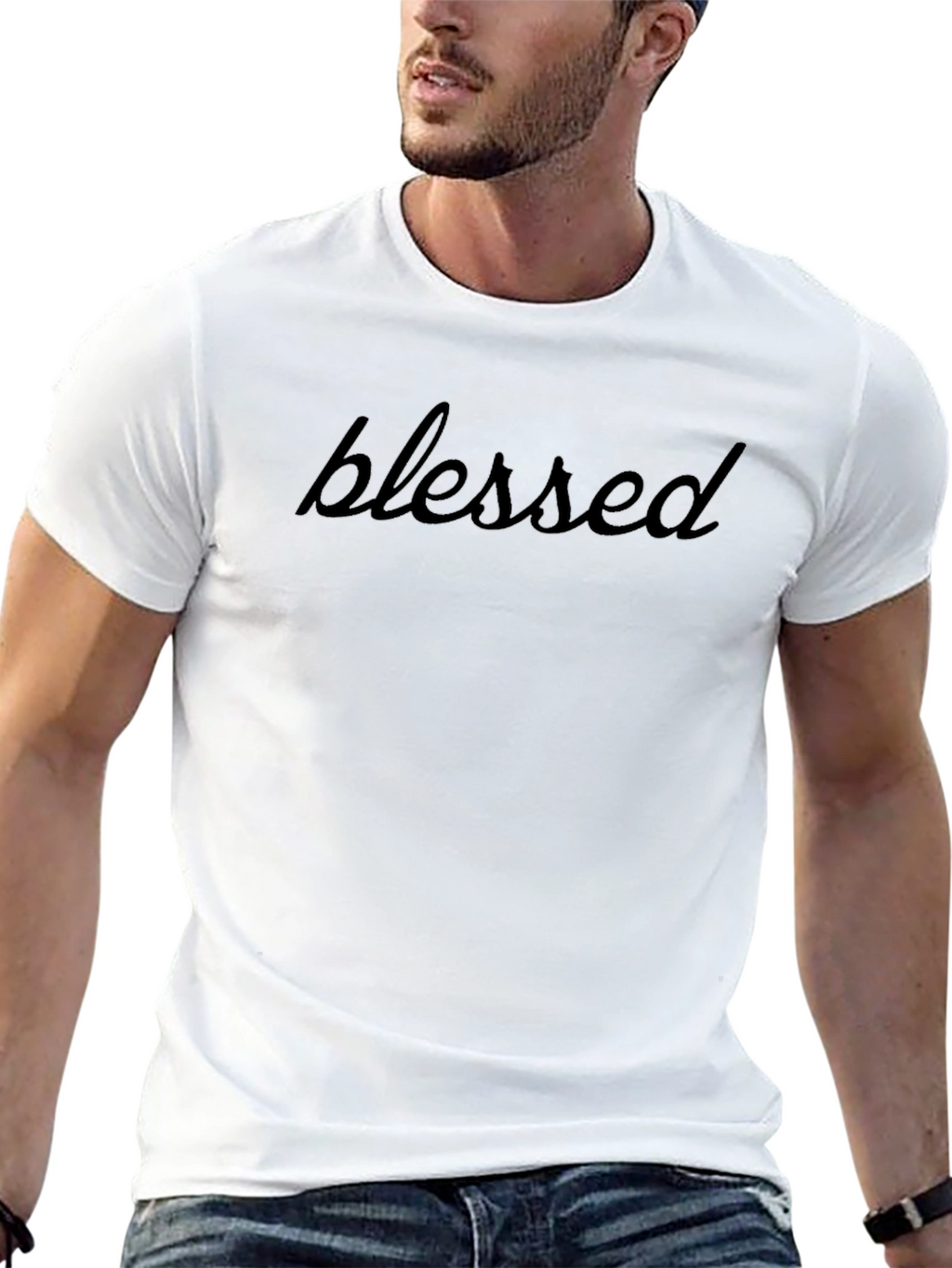 Blessed Script Black T-Shirt