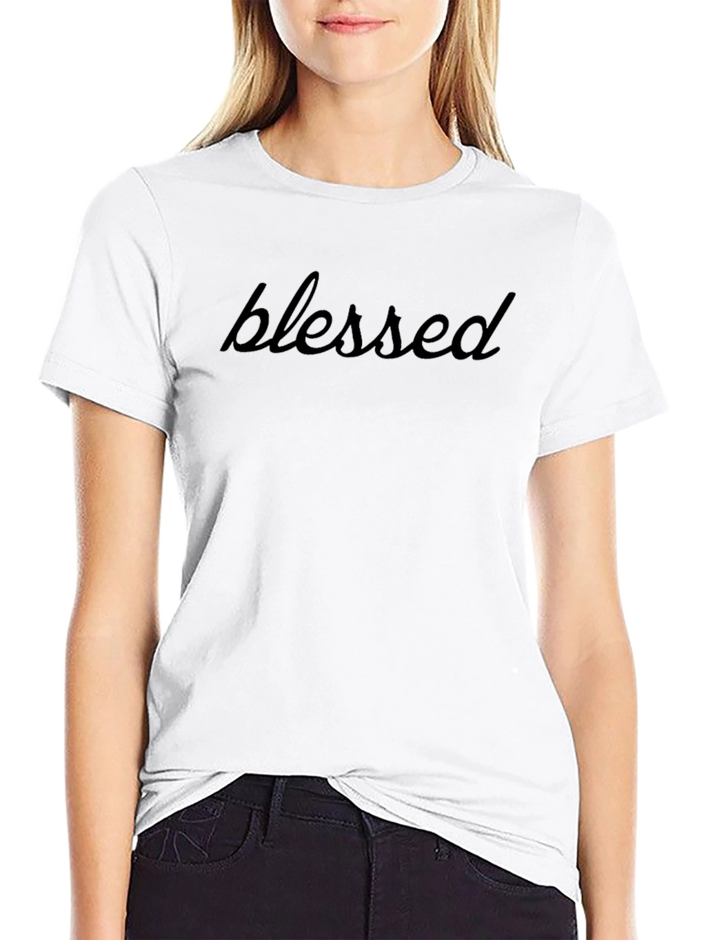 Blessed Script Black T-Shirt