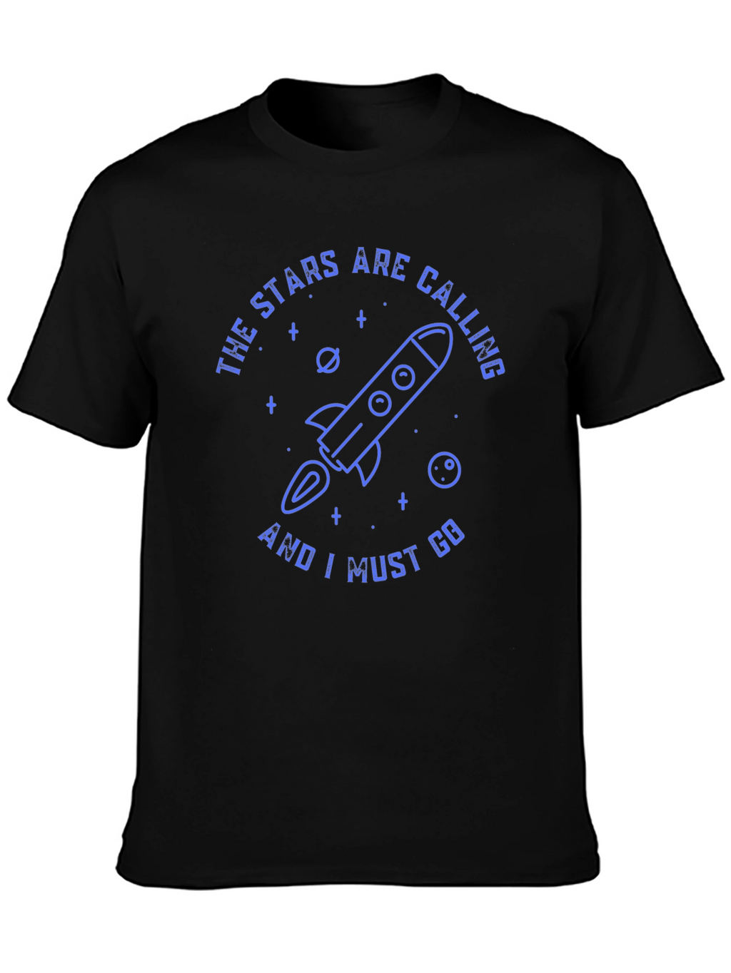Stars Calling Rocket Graphic T-Shirt