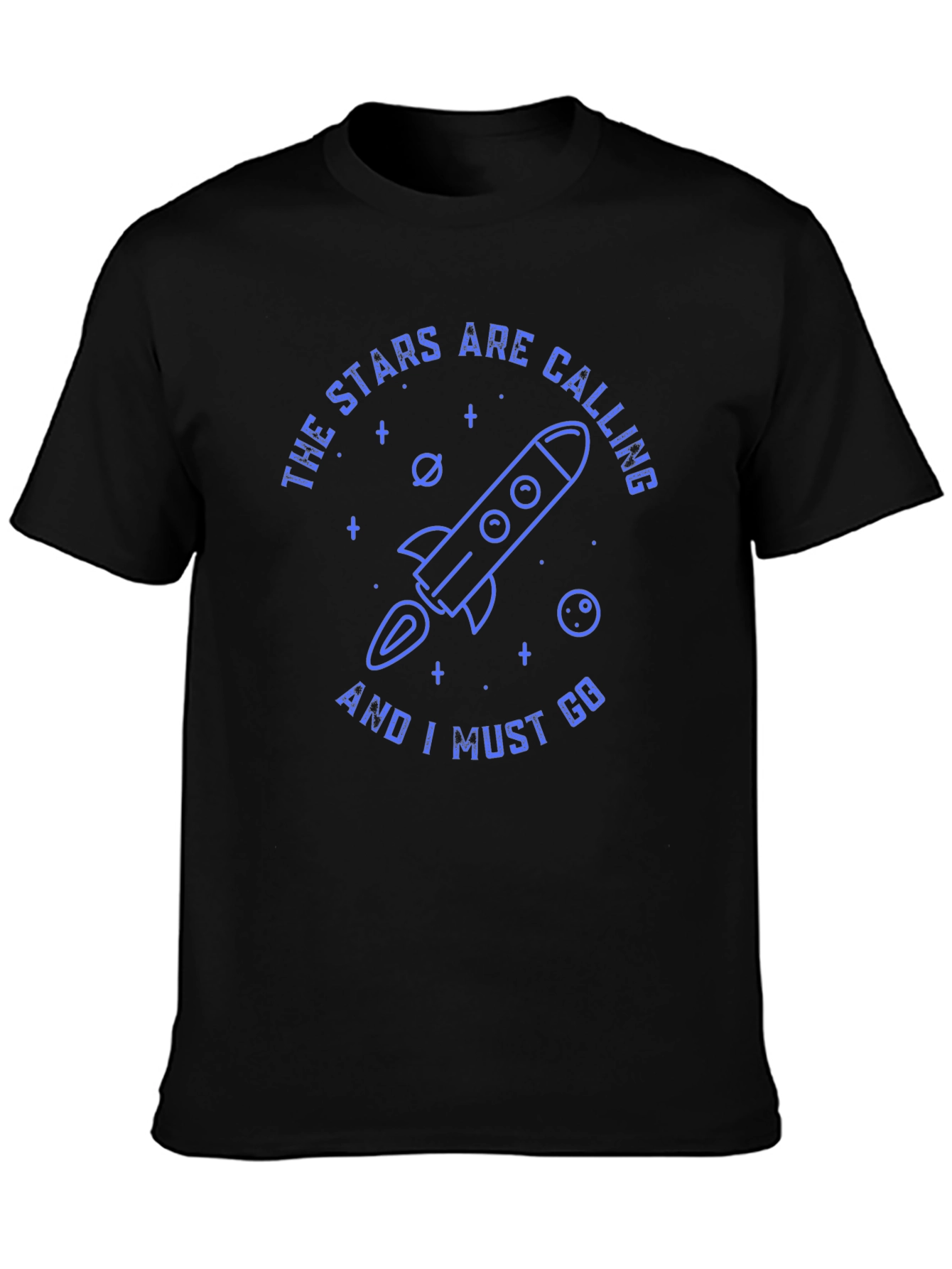 Stars Calling Rocket Graphic T-Shirt