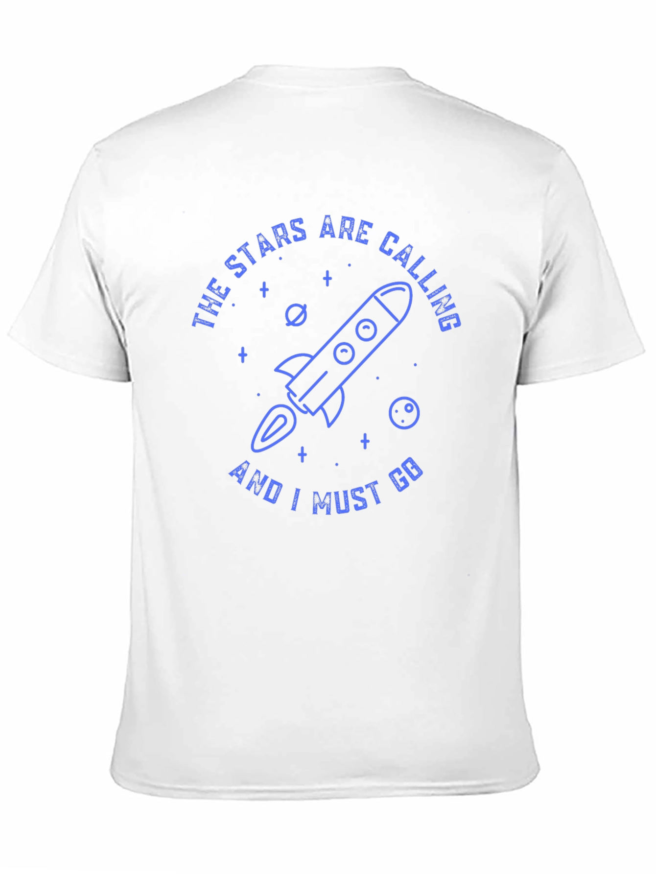 Stars Calling Rocket Graphic T-Shirt