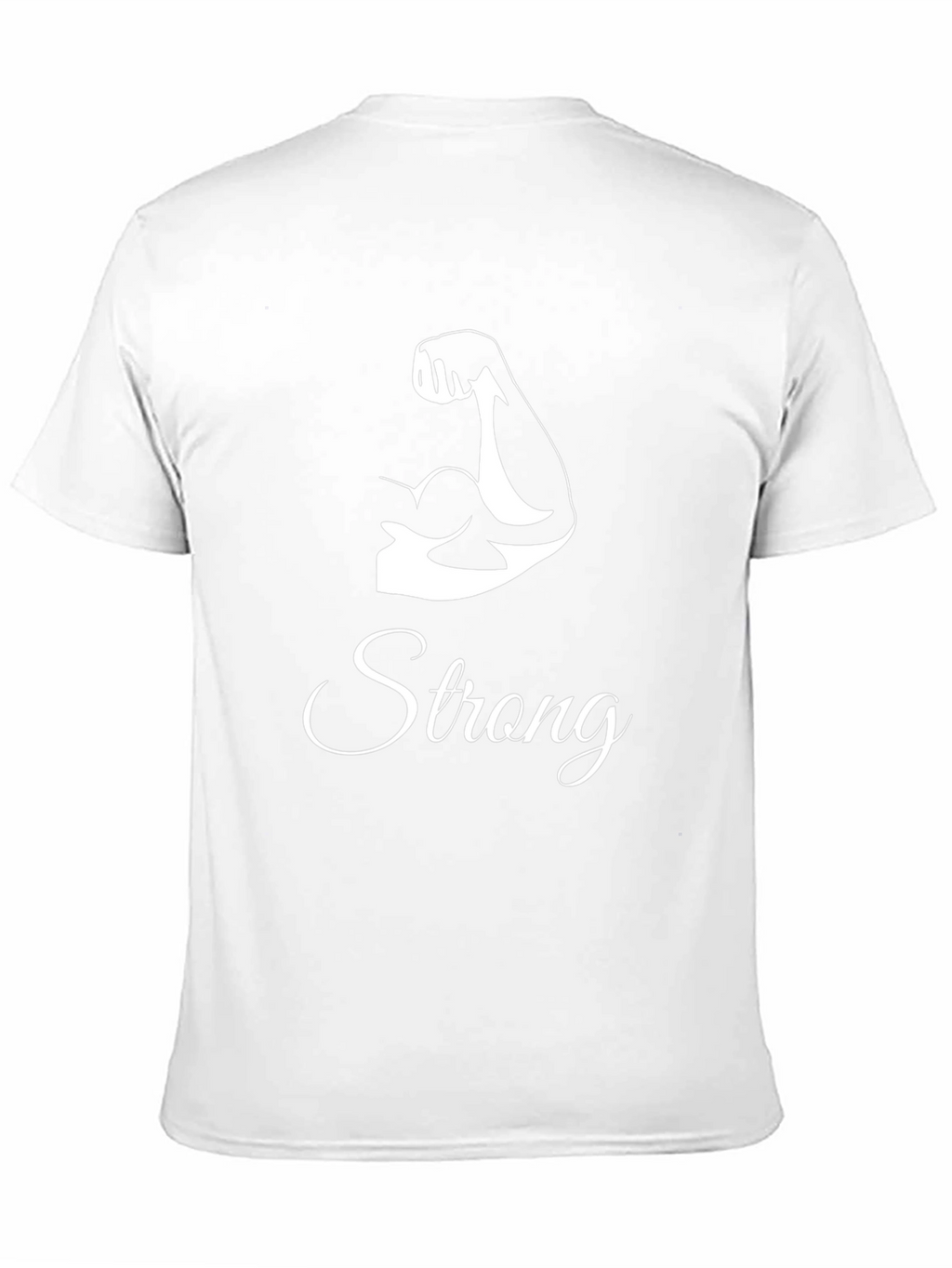 Strong Graphic Tee - Black Cotton Crew Neck