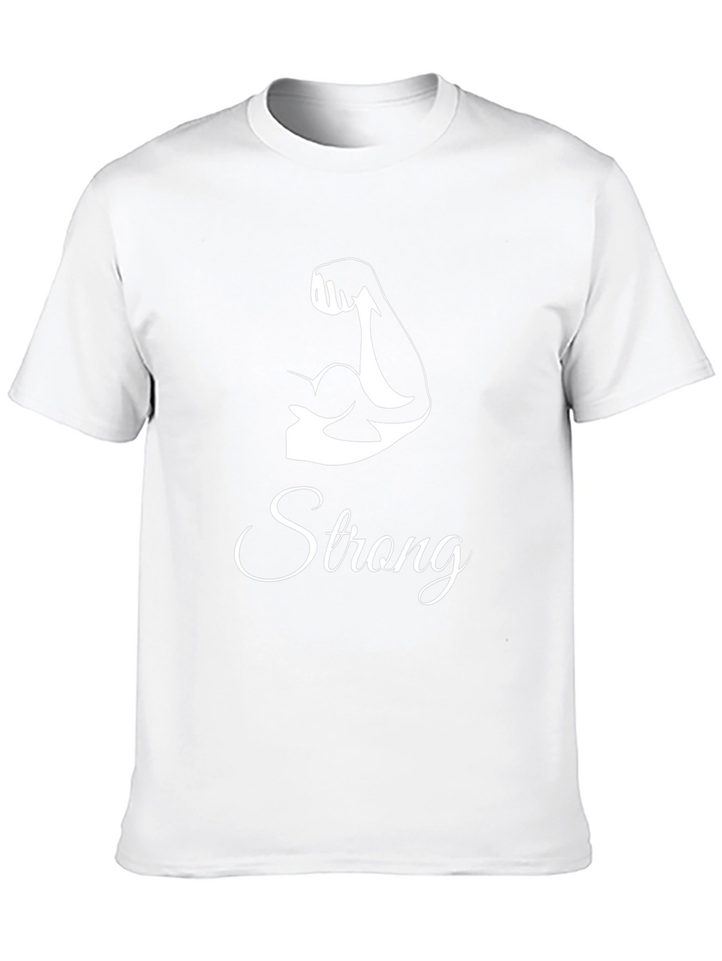 Strong Graphic Tee - Black Cotton Crew Neck