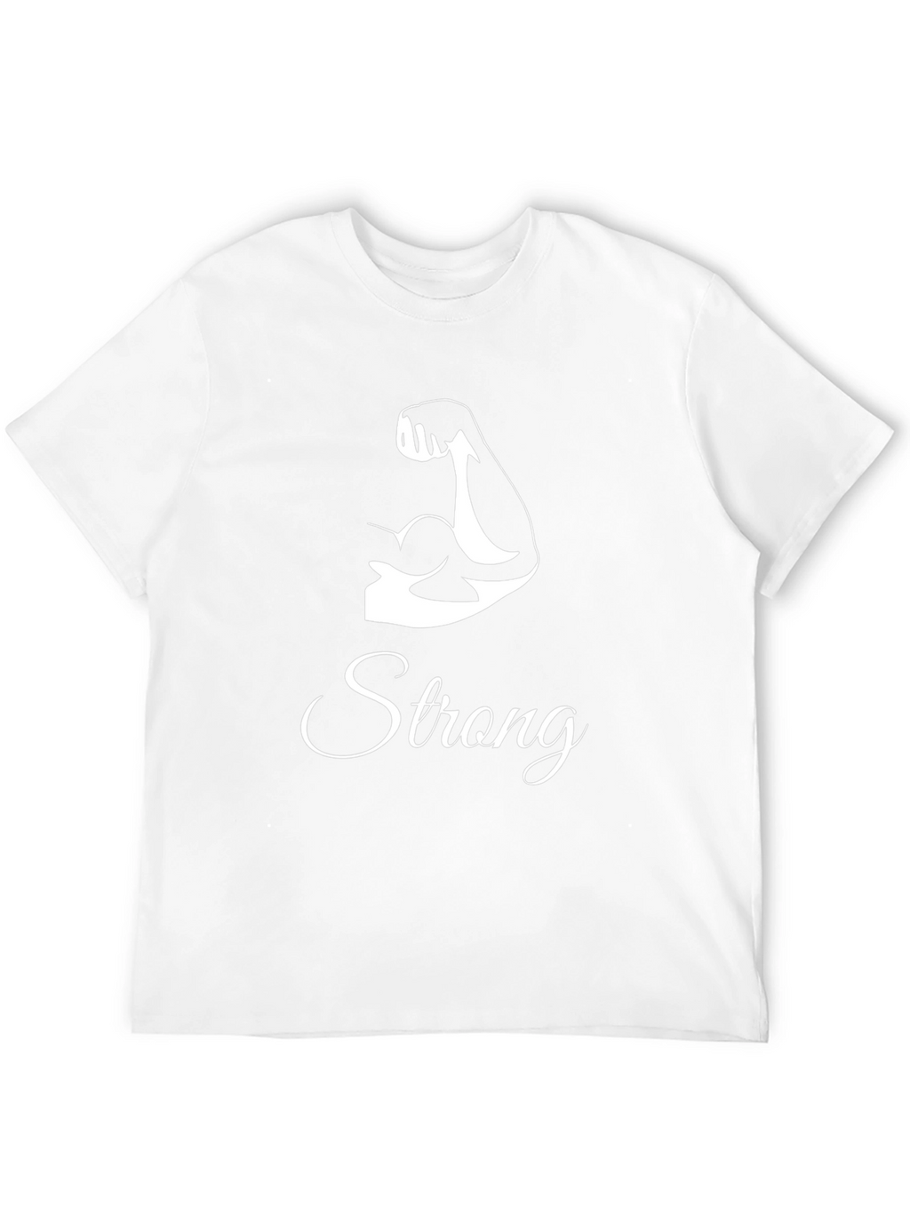 Strong Graphic Tee - Black Cotton Crew Neck