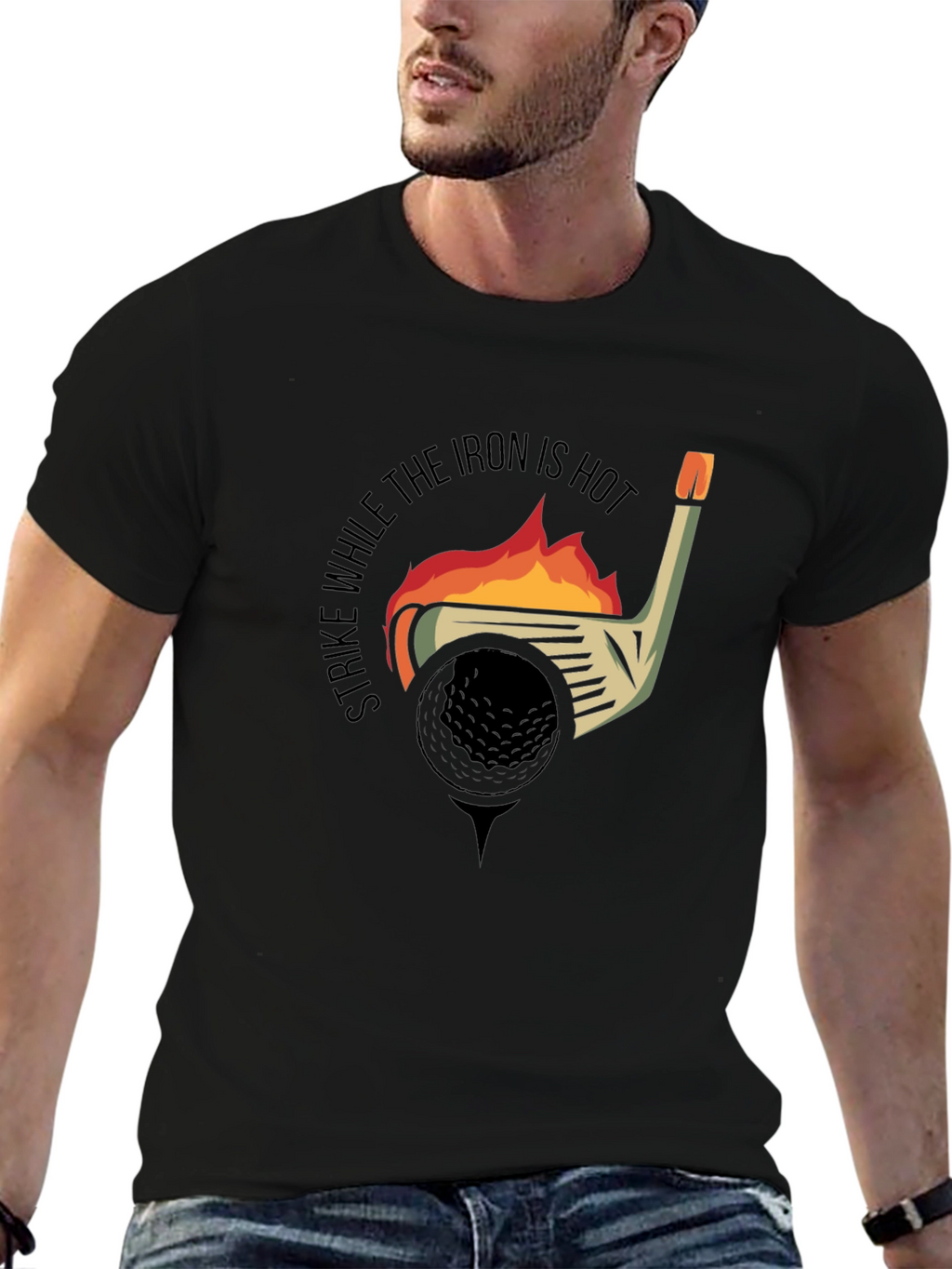 Strike While the Iron is Hot Golf T-Shirt