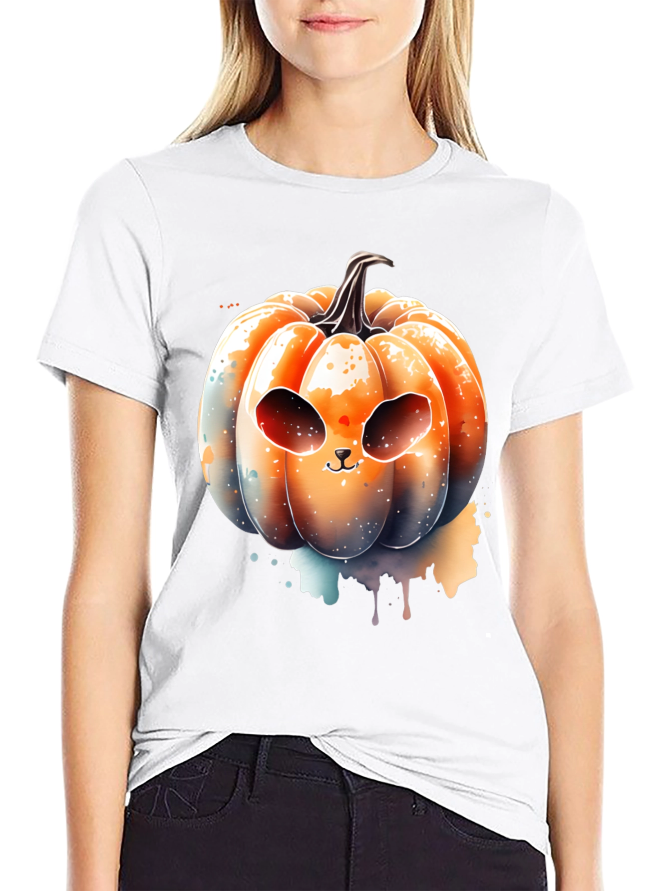 Spooky Cute Pumpkin T-Shirt - Halloween Apparel