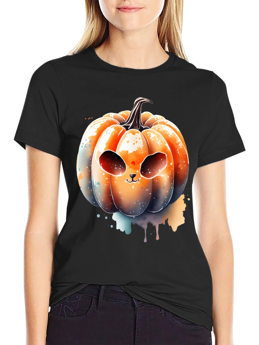 Spooky Cute Pumpkin T-Shirt - Halloween Apparel