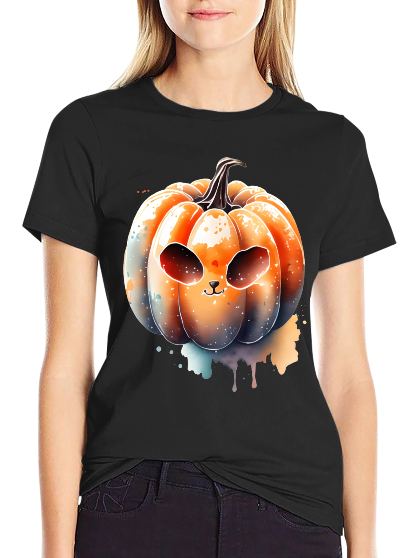 Spooky Cute Pumpkin T-Shirt - Halloween Apparel