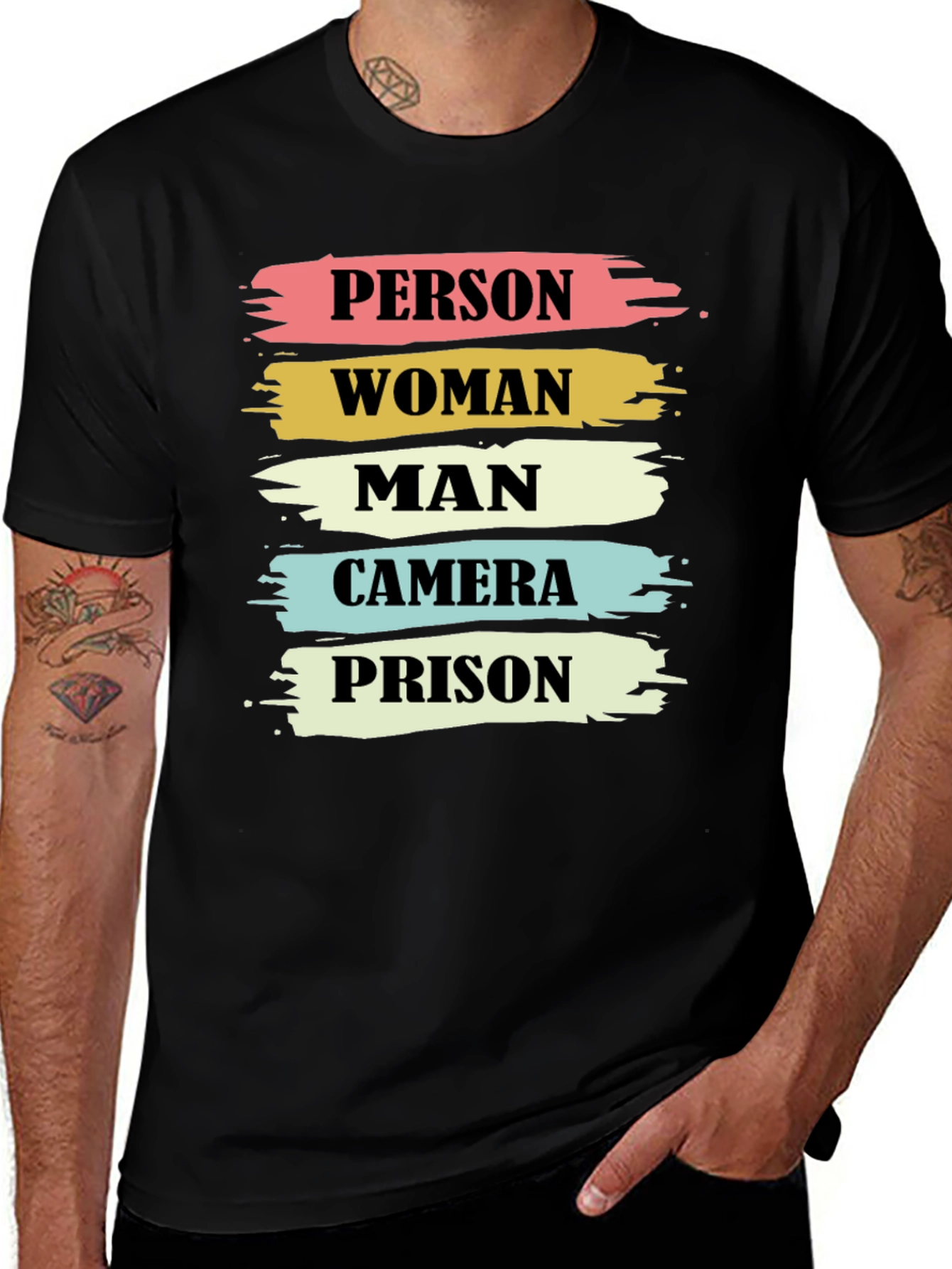 Person Woman Man Camera Prison T-Shirt