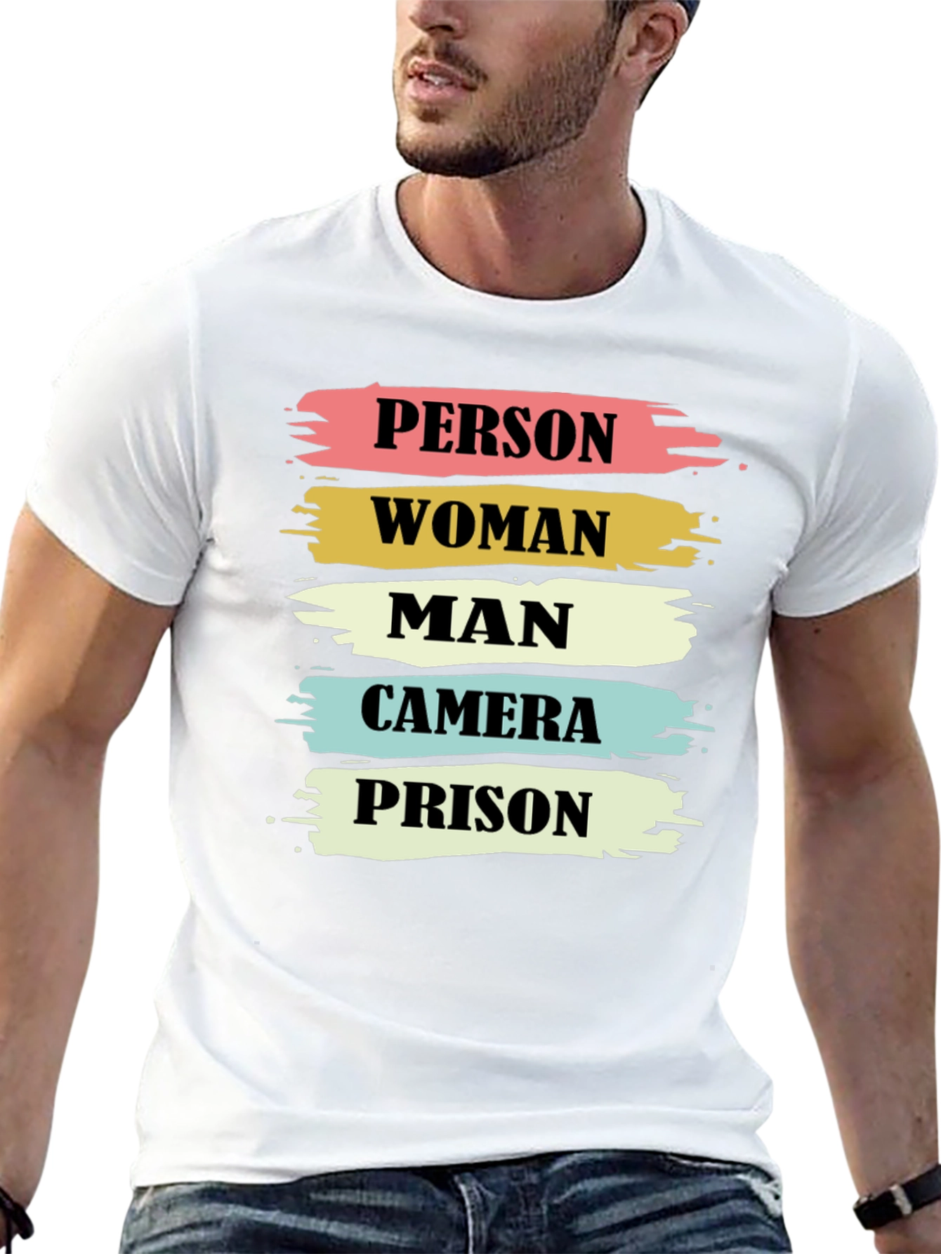 Person Woman Man Camera Prison T-Shirt