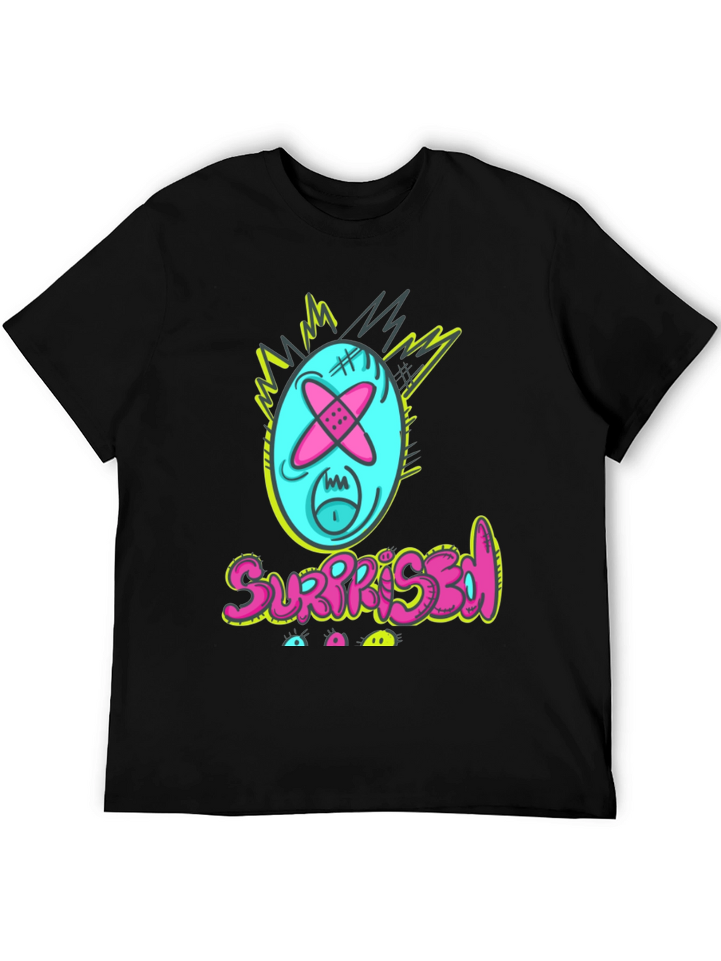 Surprised Graphic Tee - Funny Cartoon Character