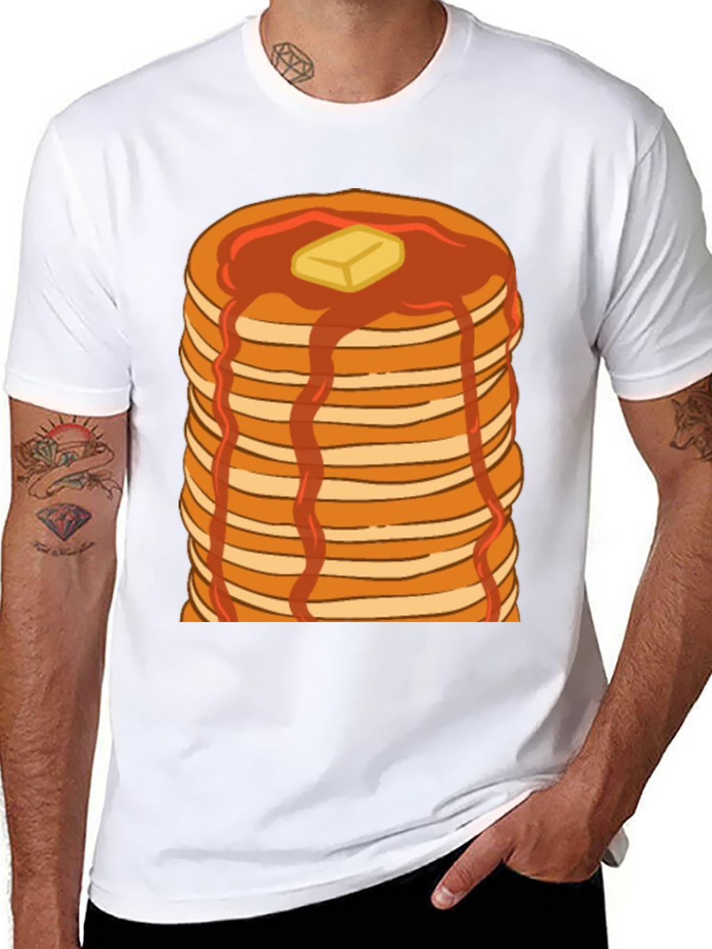 Pancake Stack T-Shirt - Breakfast Lover Tee
