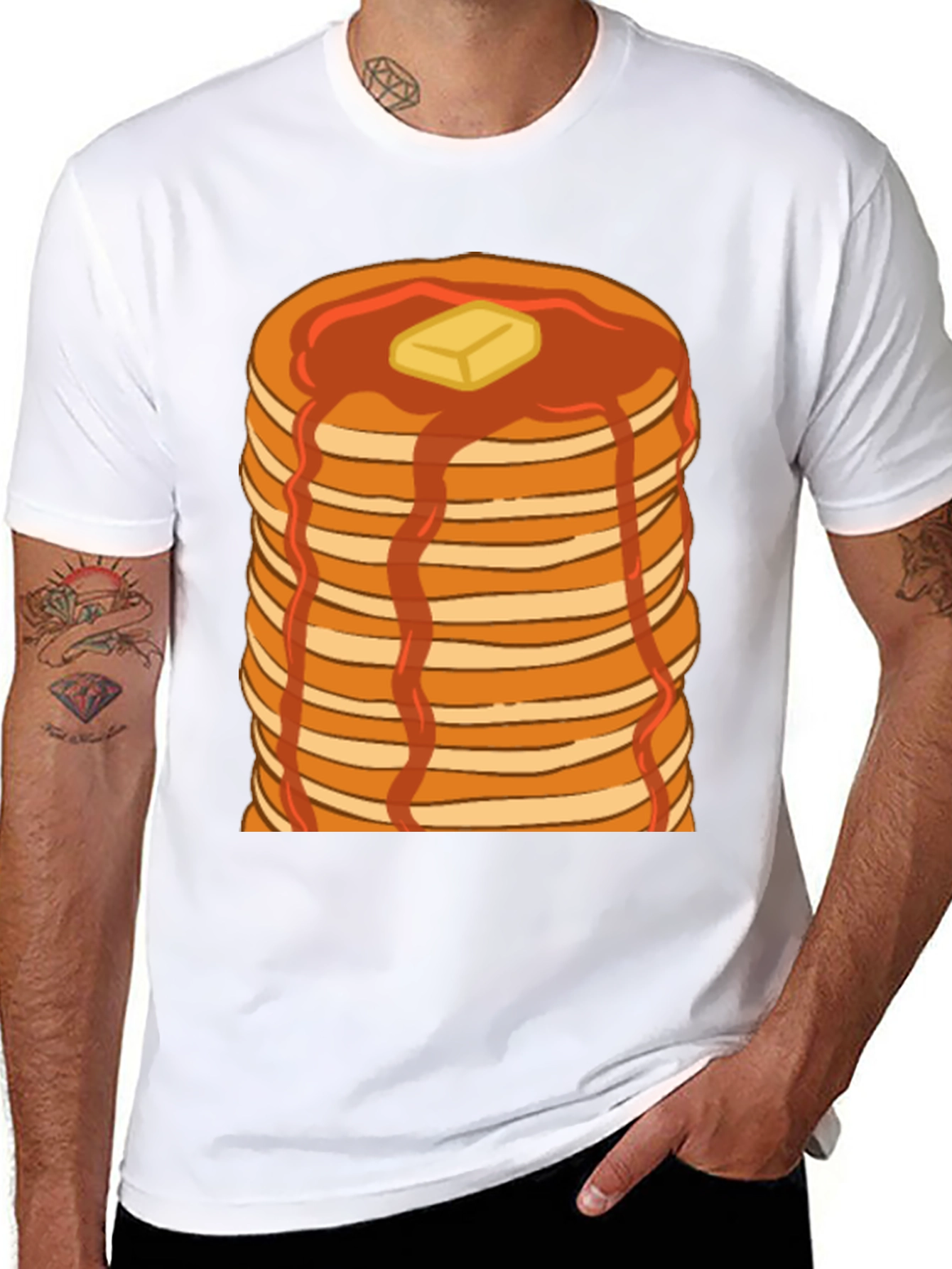 Pancake Stack T-Shirt - Breakfast Lover Tee
