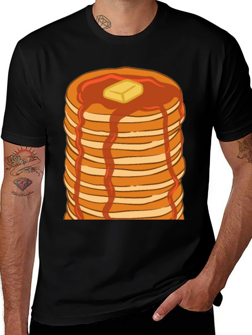 Pancake Stack T-Shirt - Breakfast Lover Tee