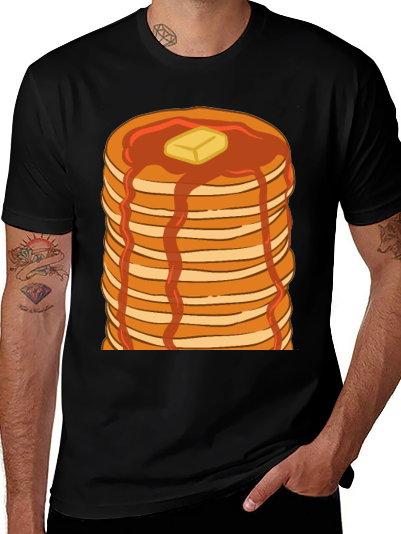 Pancake Stack T-Shirt - Breakfast Lover Tee