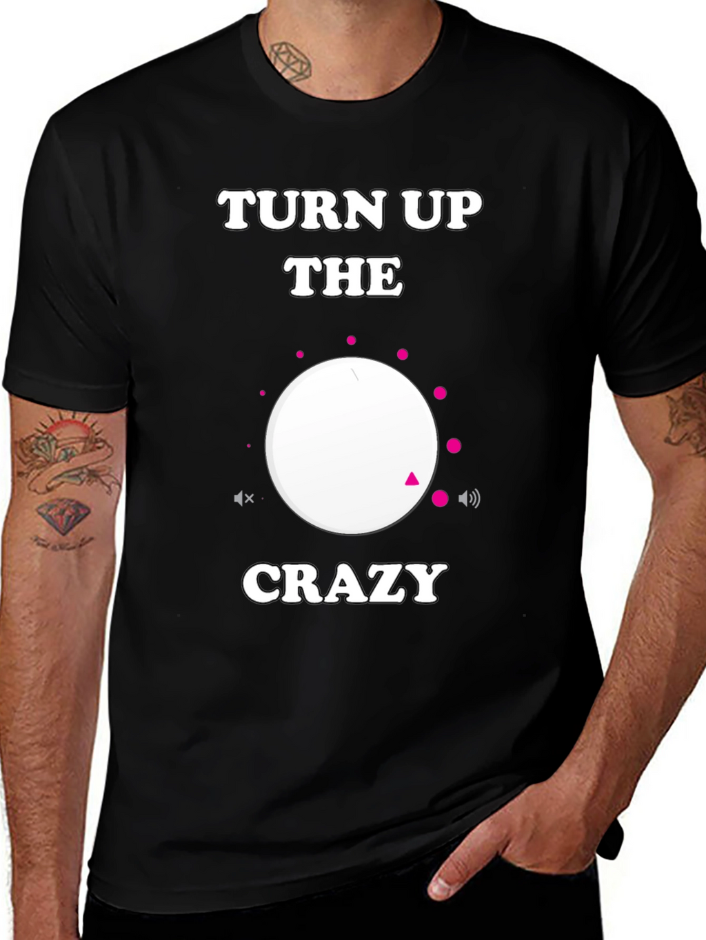 Turn Up the Crazy Black Graphic Tee