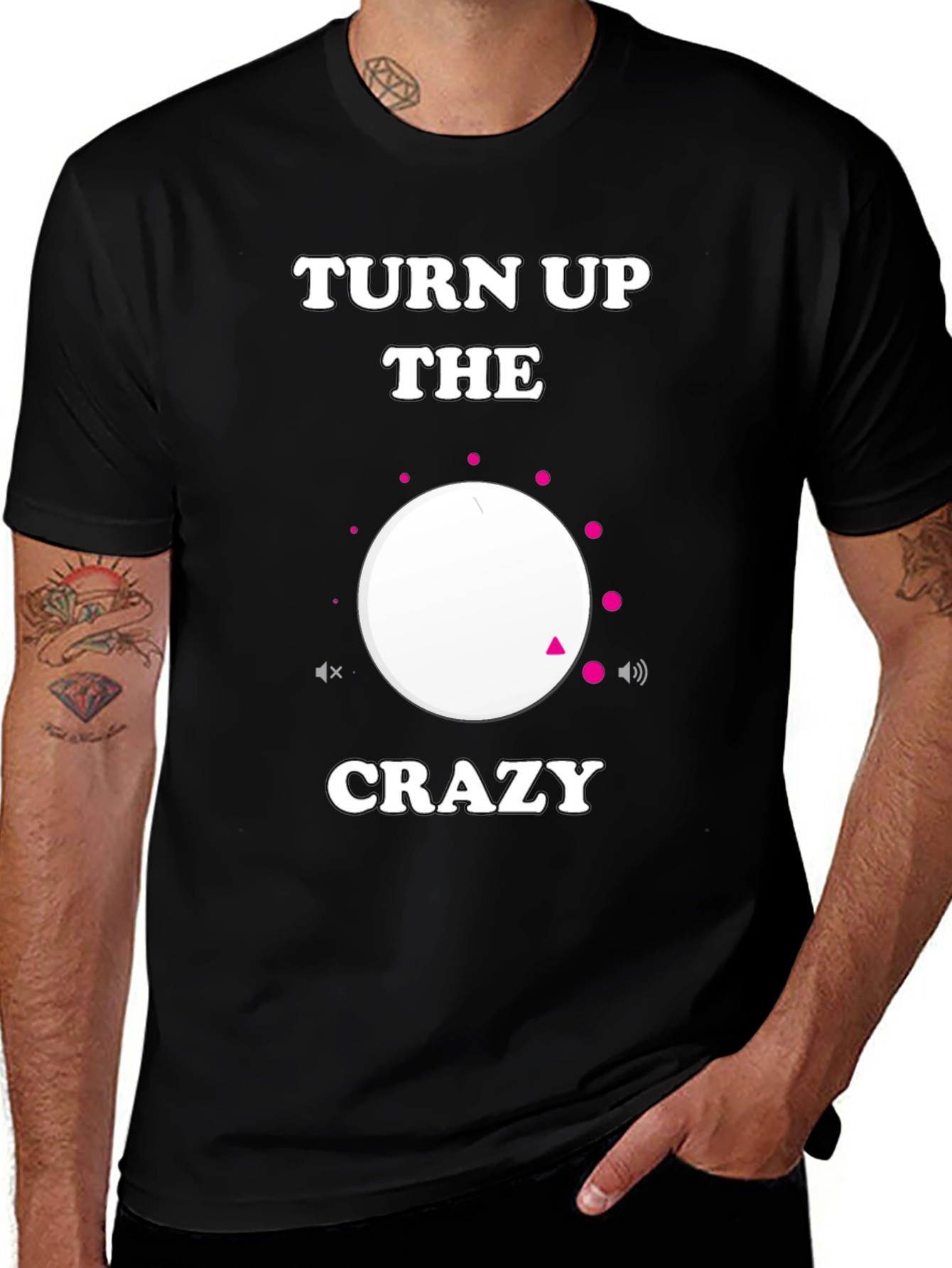 Turn Up the Crazy Black Graphic Tee