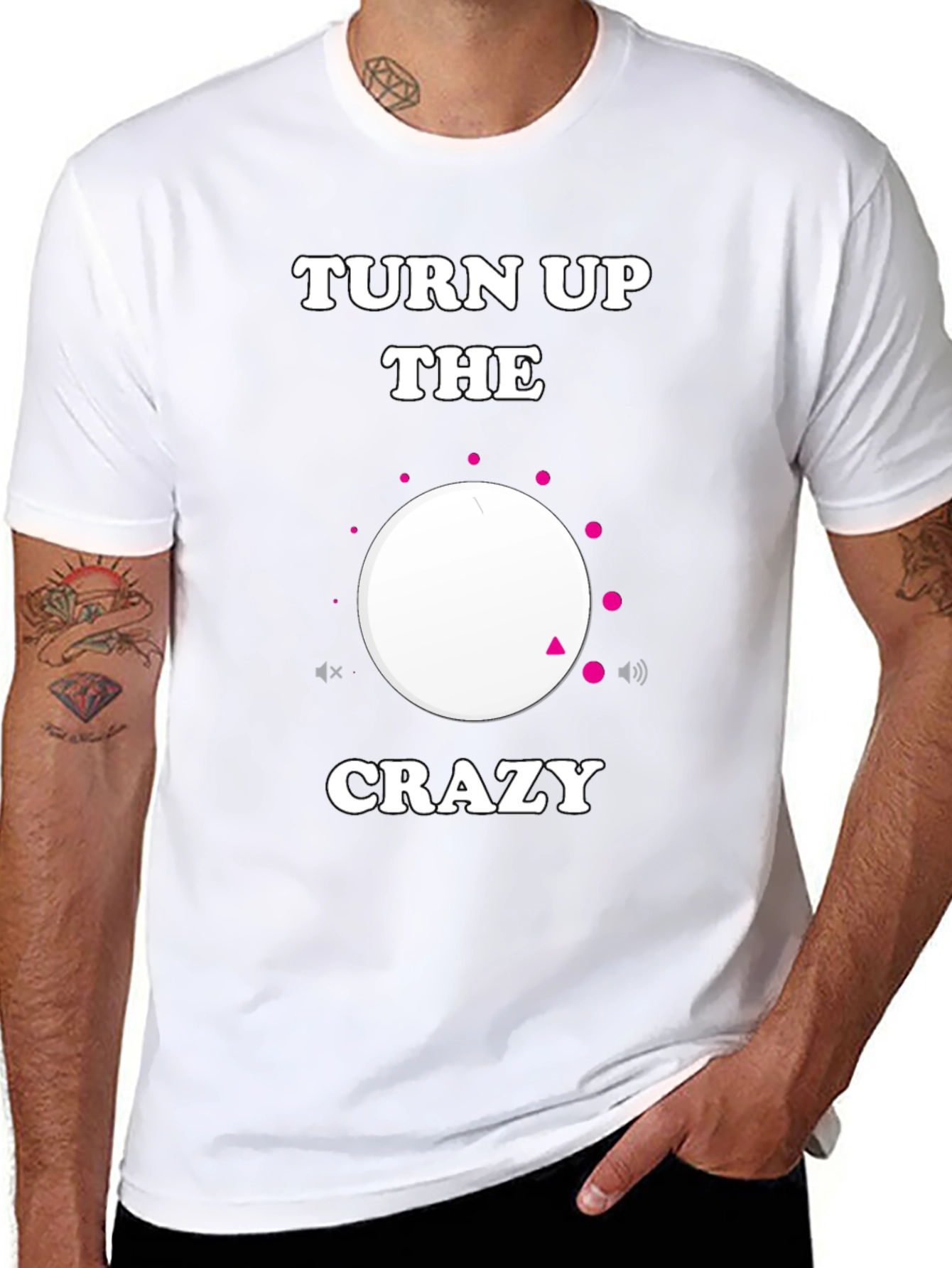Turn Up the Crazy Black Graphic Tee