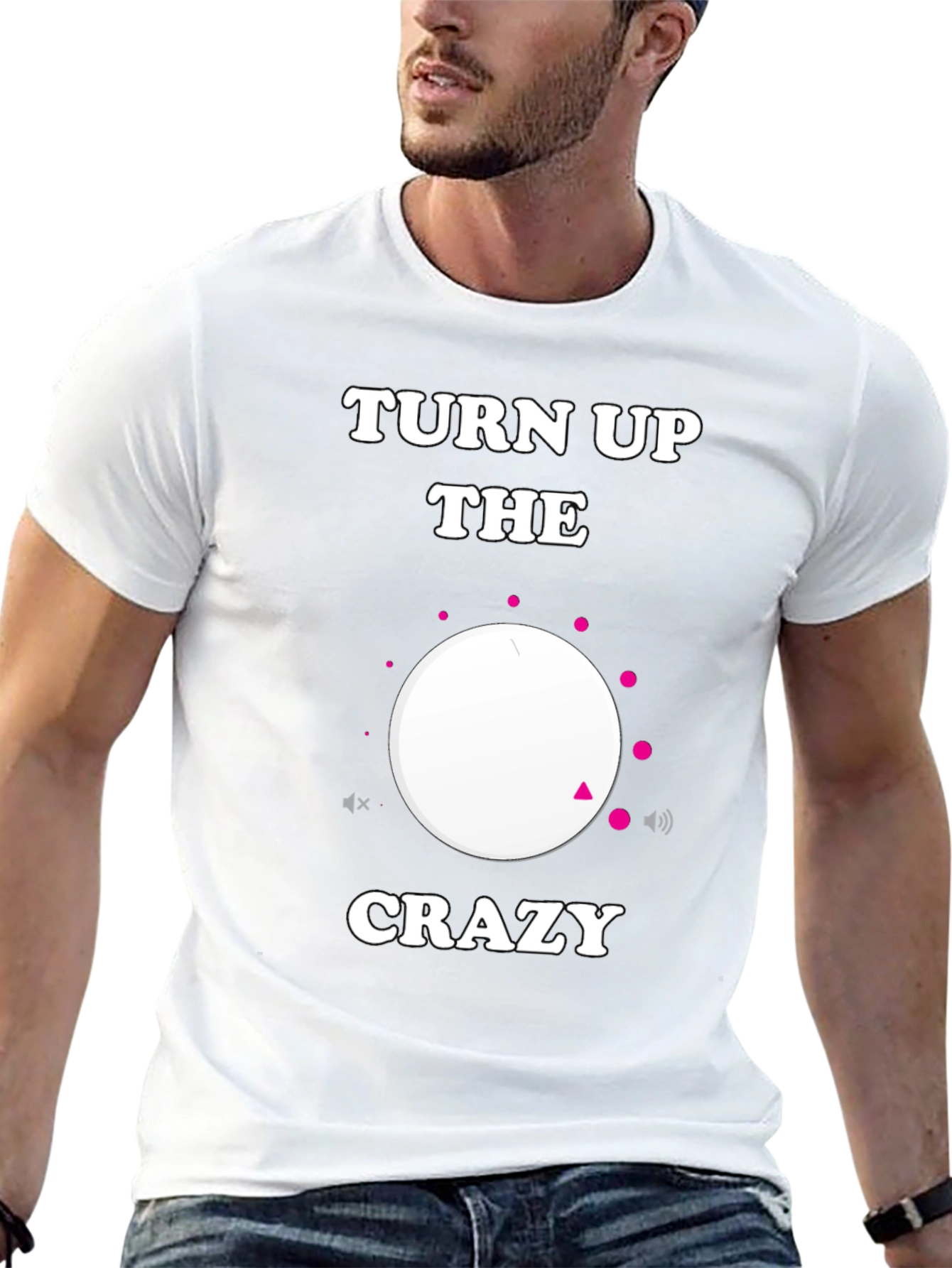 Turn Up the Crazy Black Graphic Tee